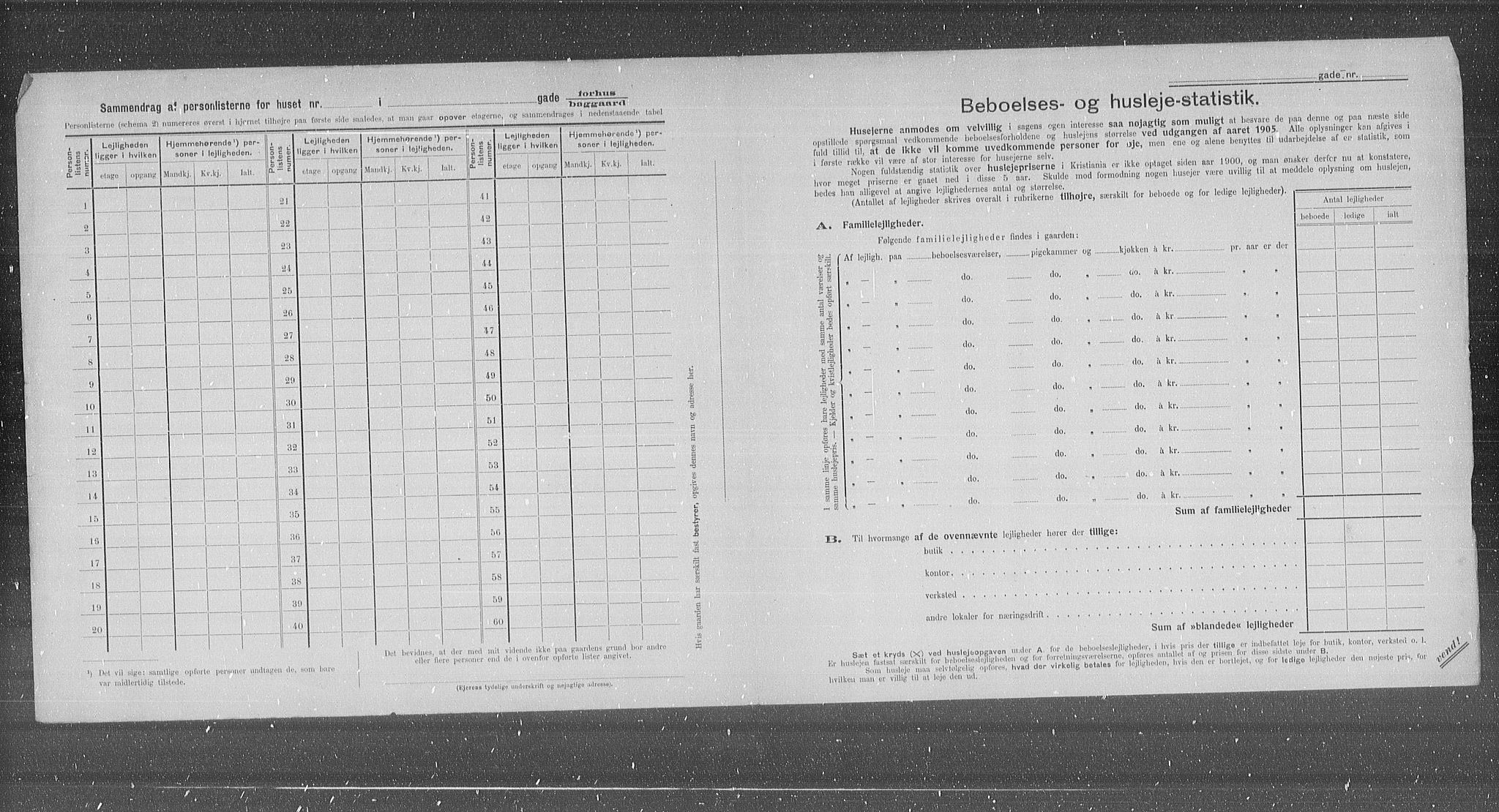 OBA, Municipal Census 1905 for Kristiania, 1905, p. 21114