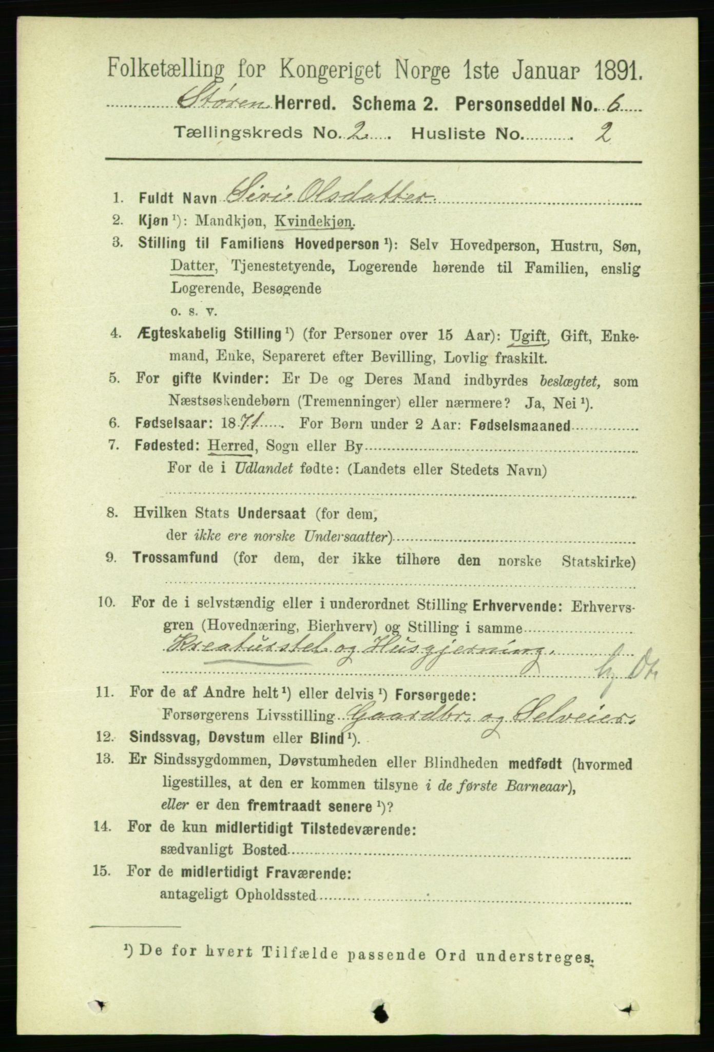 RA, 1891 census for 1648 Støren, 1891, p. 424