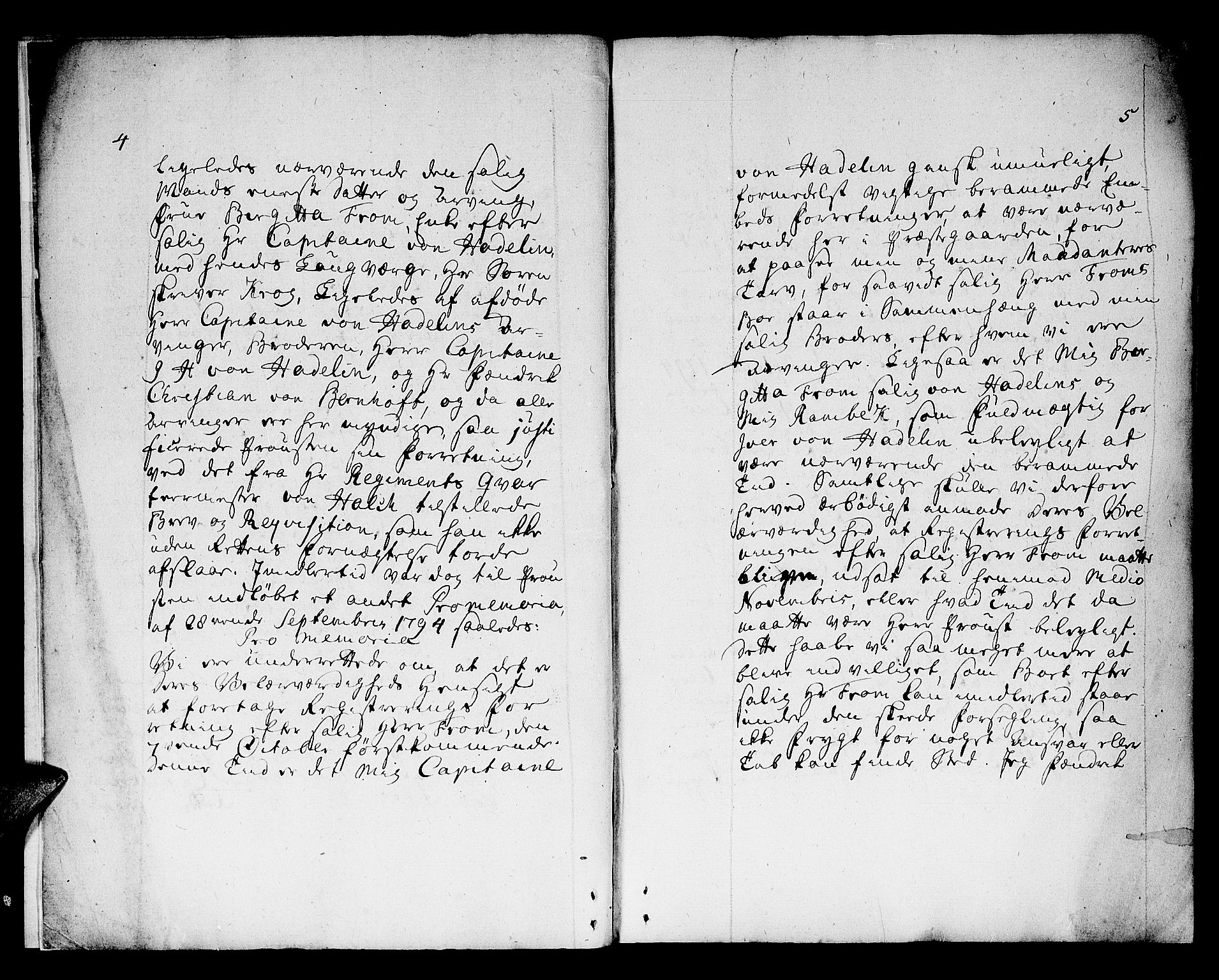 Dalene prosti, AV/SAT-A-6518/1/G/Gc/L0003: Skifteprotokoll for skiftet etter sokneprest Niels Gaische From., 1793-1795, p. 4-5