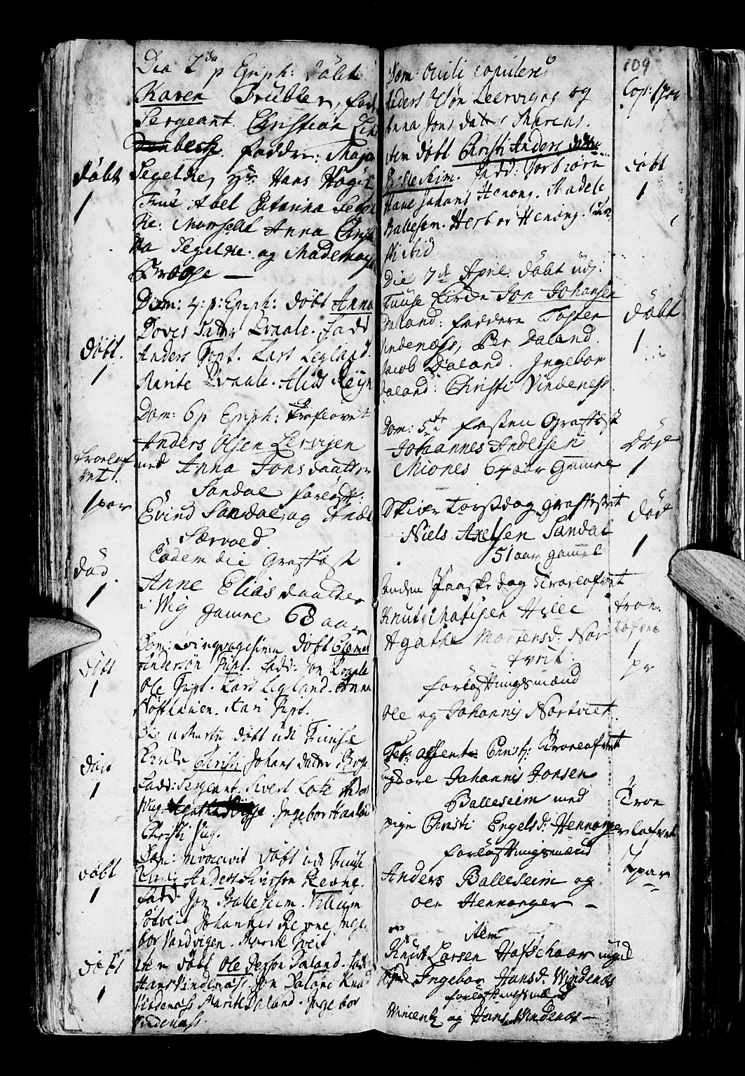 Os sokneprestembete, SAB/A-99929: Parish register (official) no. A 5, 1669-1760, p. 109
