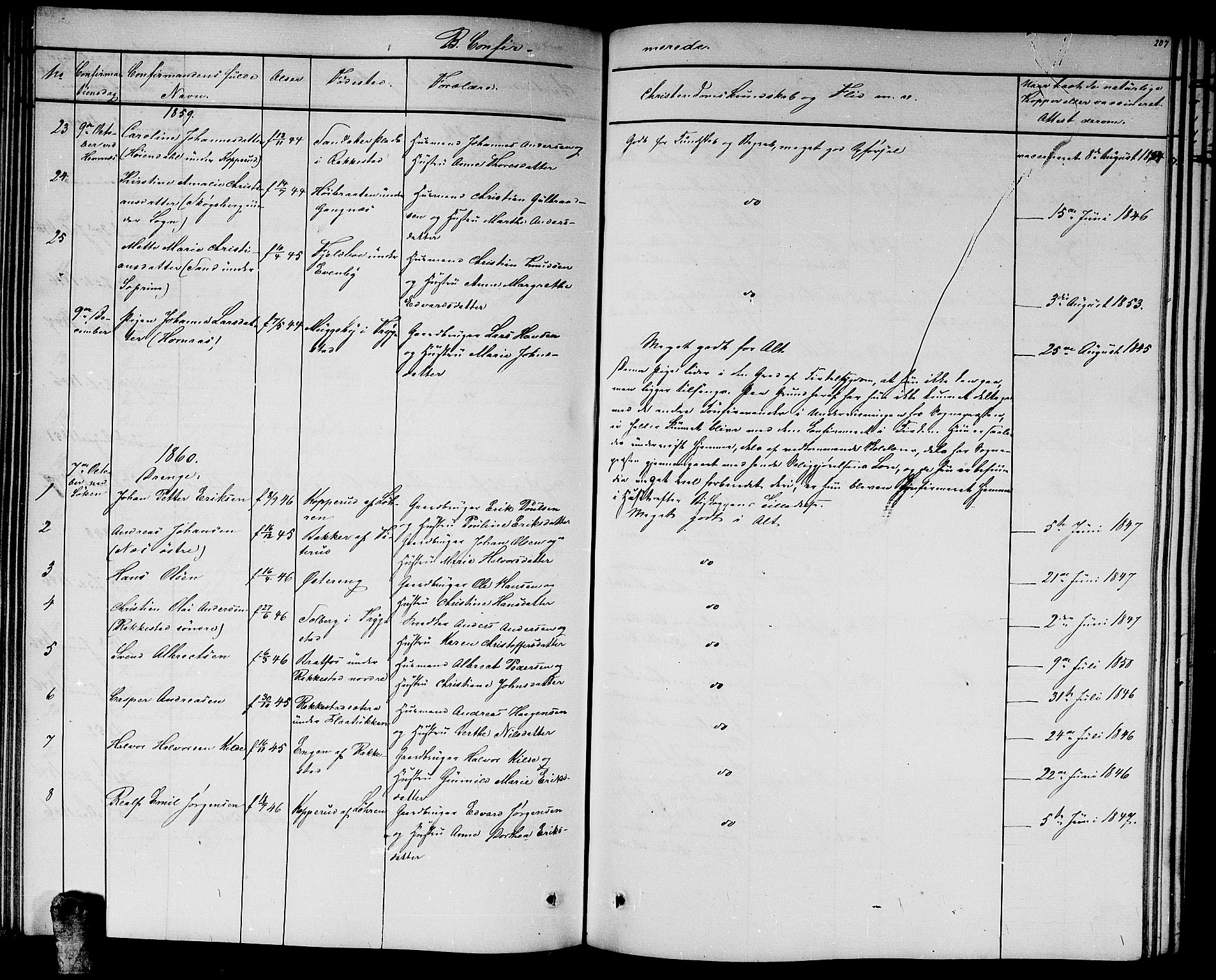 Høland prestekontor Kirkebøker, AV/SAO-A-10346a/G/Ga/L0004: Parish register (copy) no. I 4, 1854-1862, p. 207