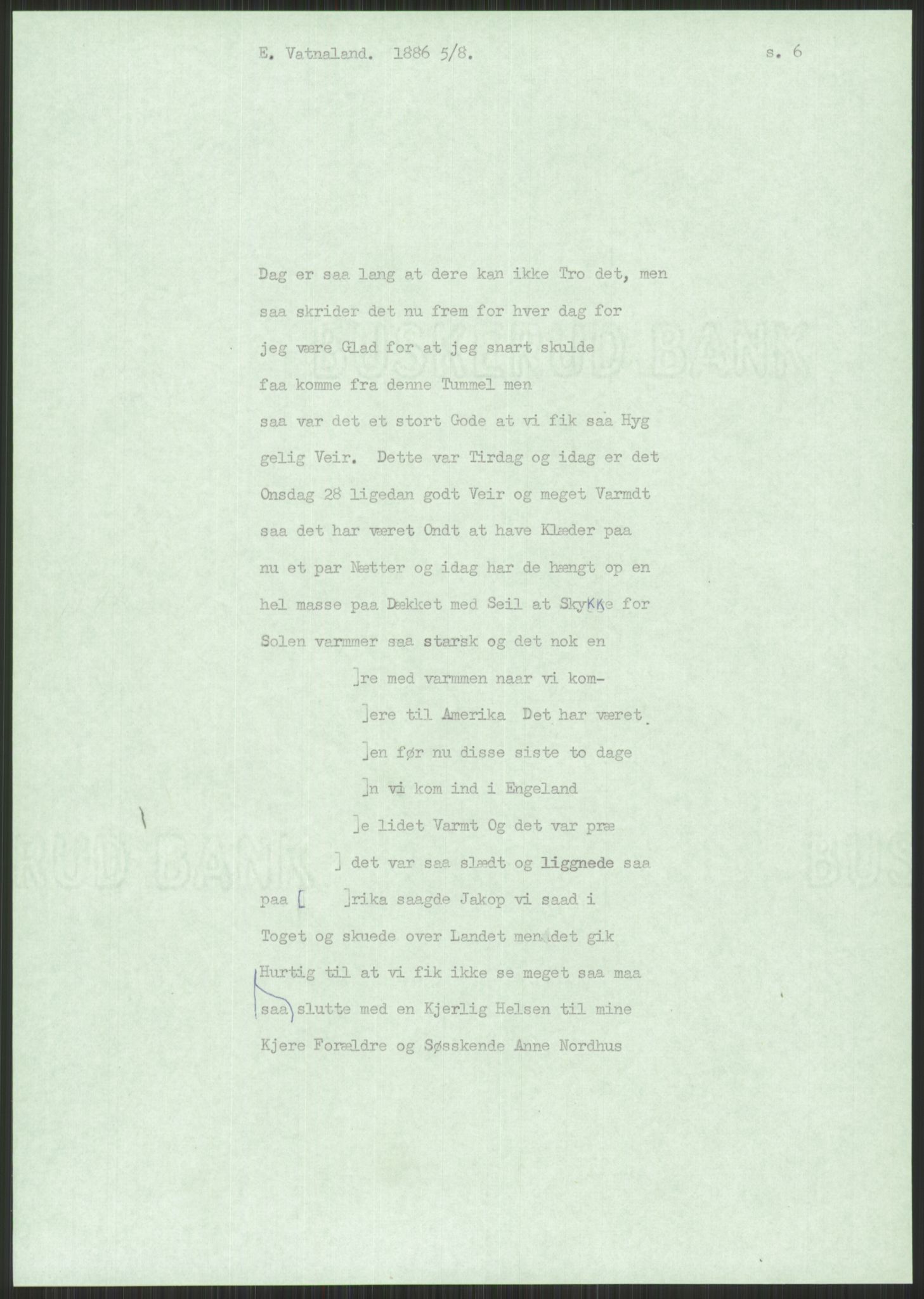 Samlinger til kildeutgivelse, Amerikabrevene, AV/RA-EA-4057/F/L0030: Innlån fra Rogaland: Vatnaland - Øverland, 1838-1914, p. 59