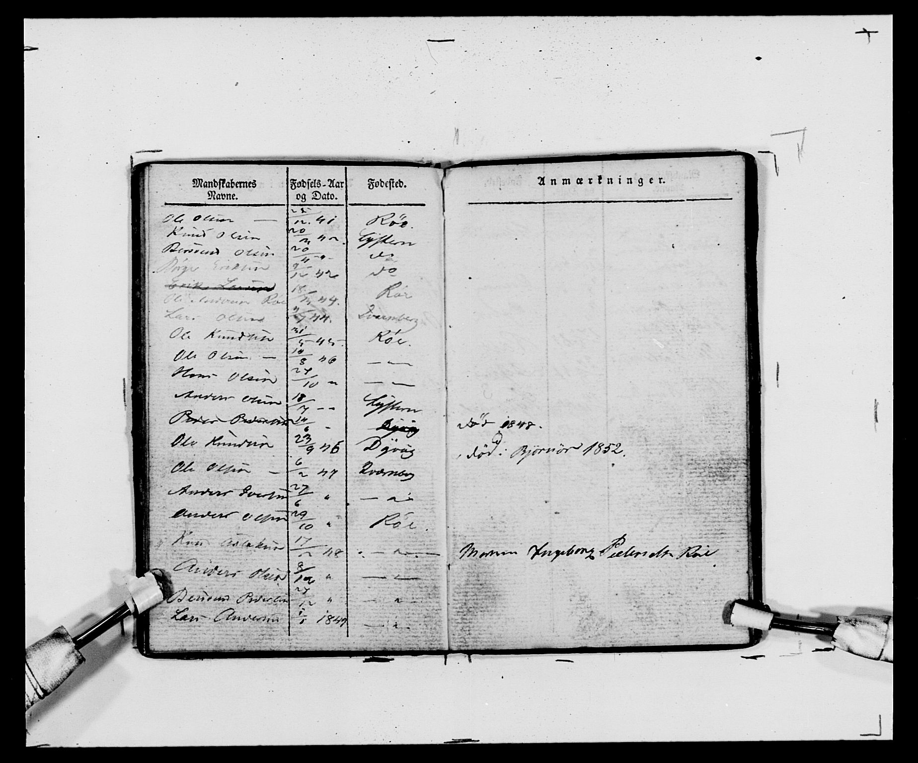 Generalitets- og kommissariatskollegiet, Det kongelige norske kommissariatskollegium, AV/RA-EA-5420/E/Eh/L0120: Tingvollske kompani, 1850-1870, p. 262