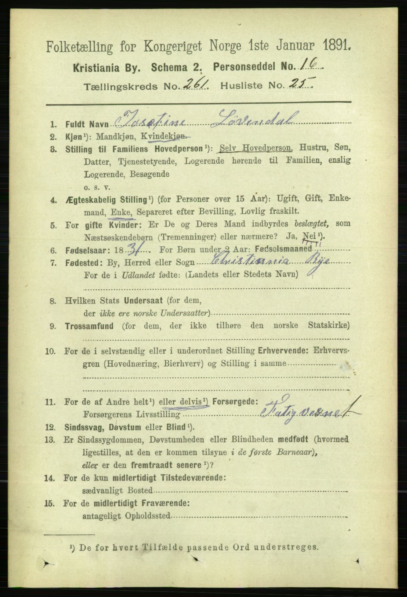 RA, 1891 census for 0301 Kristiania, 1891, p. 158674