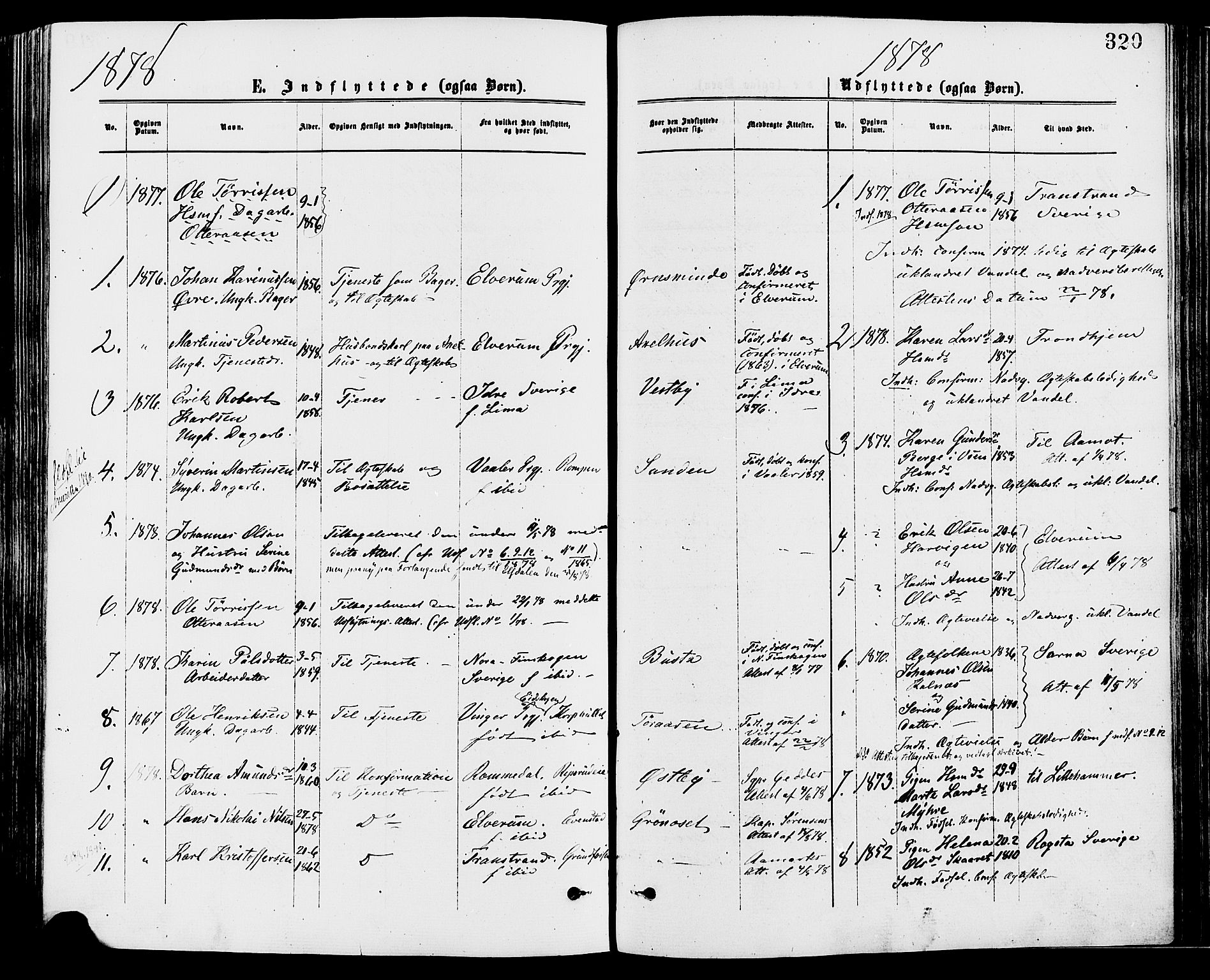 Trysil prestekontor, AV/SAH-PREST-046/H/Ha/Haa/L0007: Parish register (official) no. 7, 1874-1880, p. 320