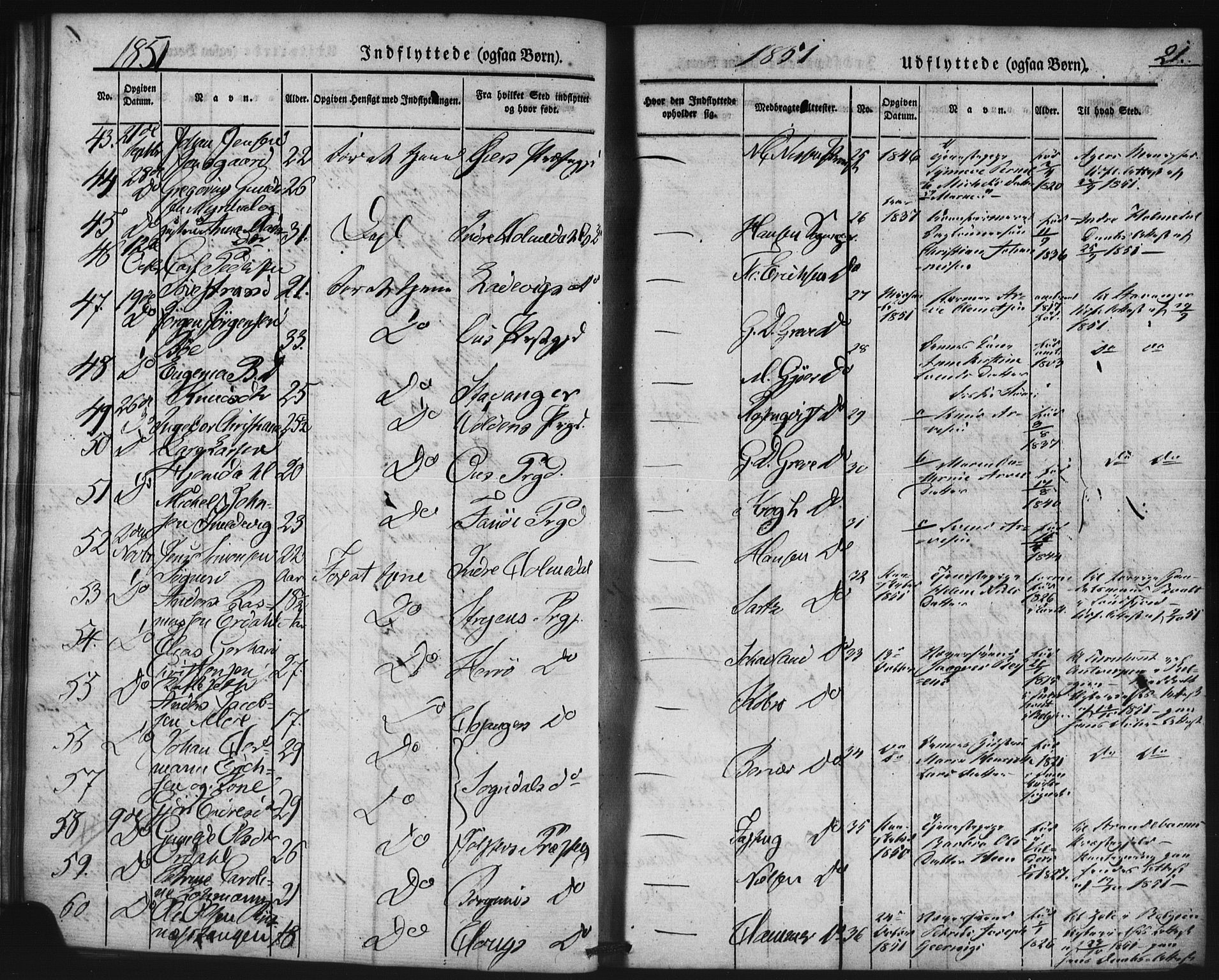 Domkirken sokneprestembete, SAB/A-74801/H/Haa/L0046: Parish register (official) no. F 1, 1841-1852, p. 21