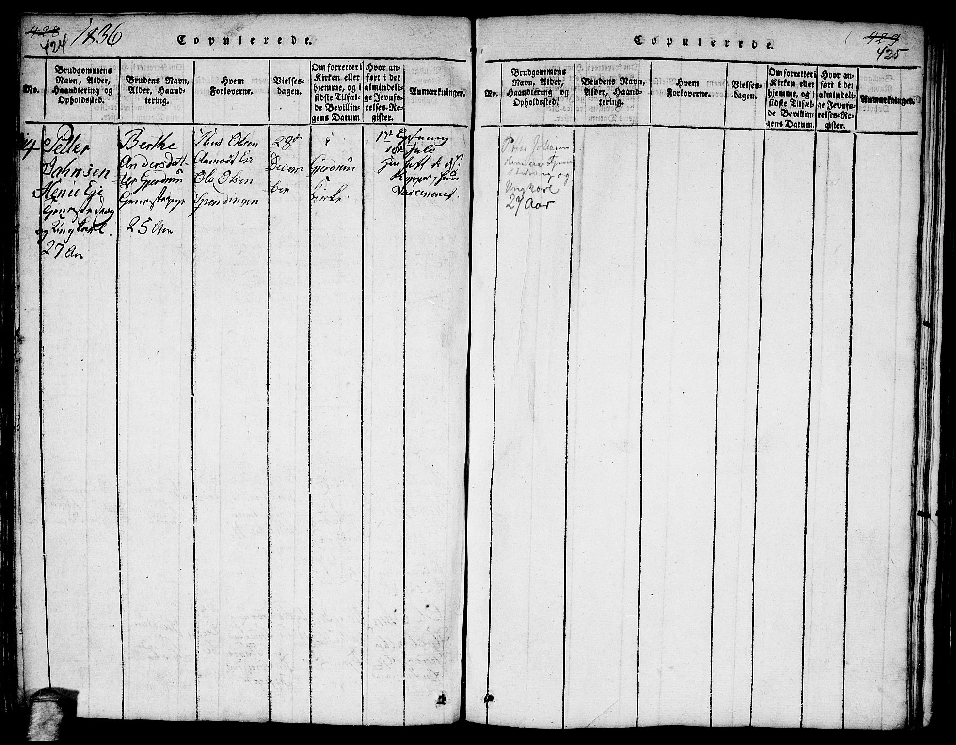 Gjerdrum prestekontor Kirkebøker, AV/SAO-A-10412b/F/Fa/L0004: Parish register (official) no. I 4, 1816-1836, p. 424-425