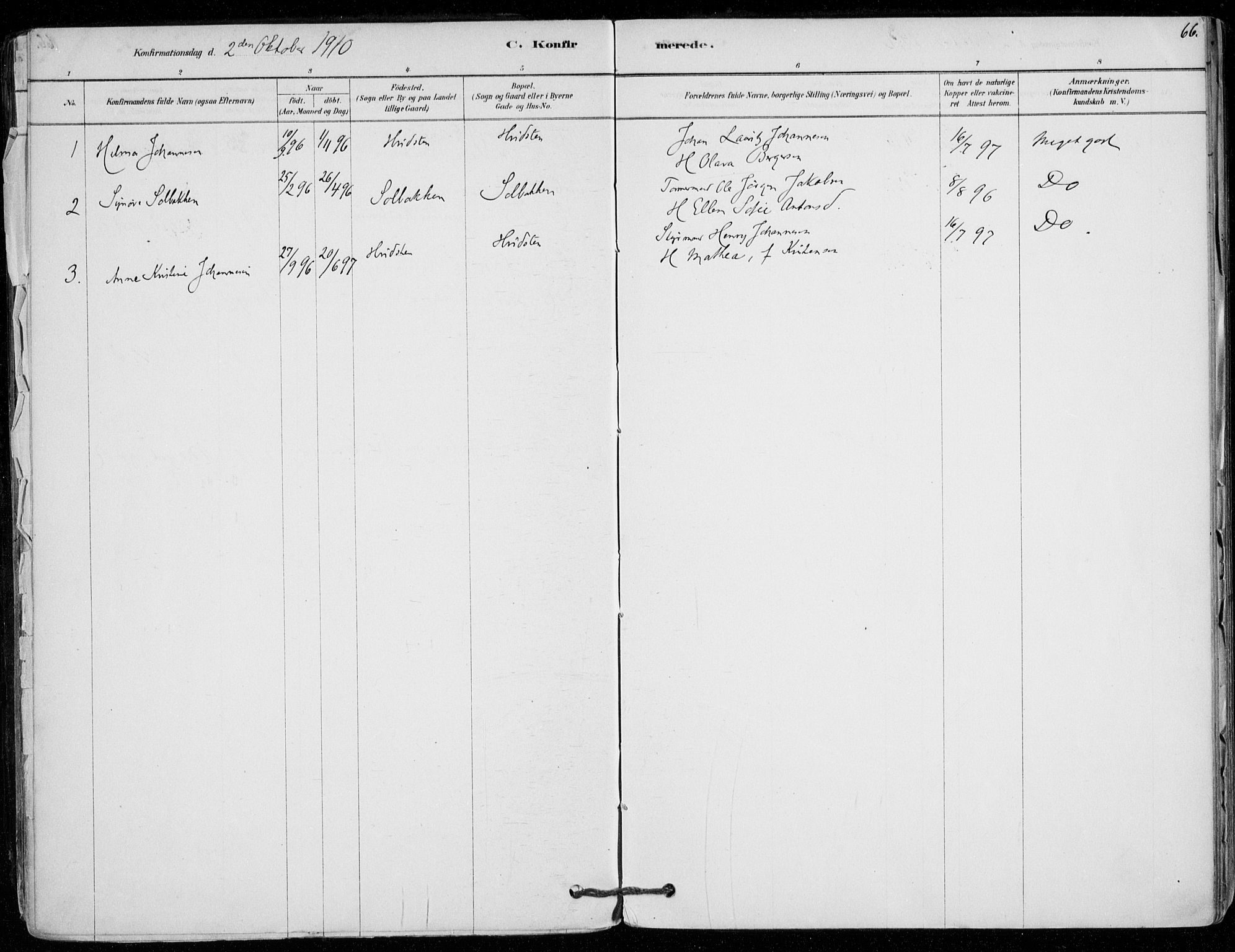 Vestby prestekontor Kirkebøker, AV/SAO-A-10893/F/Fd/L0001: Parish register (official) no. IV 1, 1878-1945, p. 66