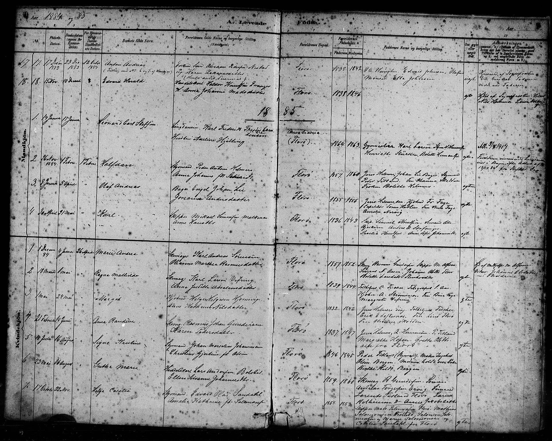 Kinn sokneprestembete, AV/SAB-A-80801/H/Haa/Haac/L0001: Parish register (official) no. C 1, 1883-1894, p. 7