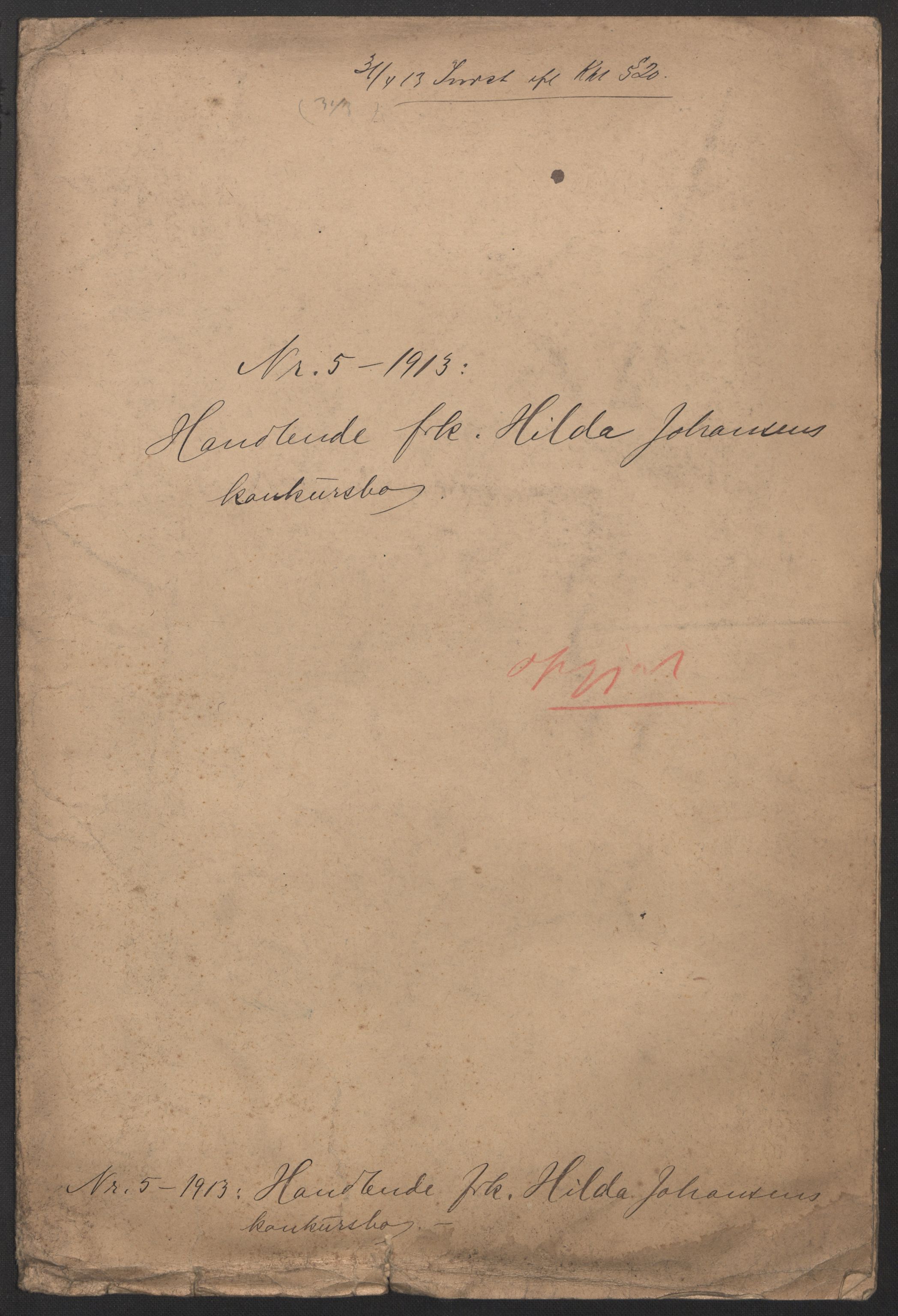 Oslo skifterett, SAO/A-10383/I/Ic/L0494: Bomapper (sluttede bo) - 15h, 1913, p. 159