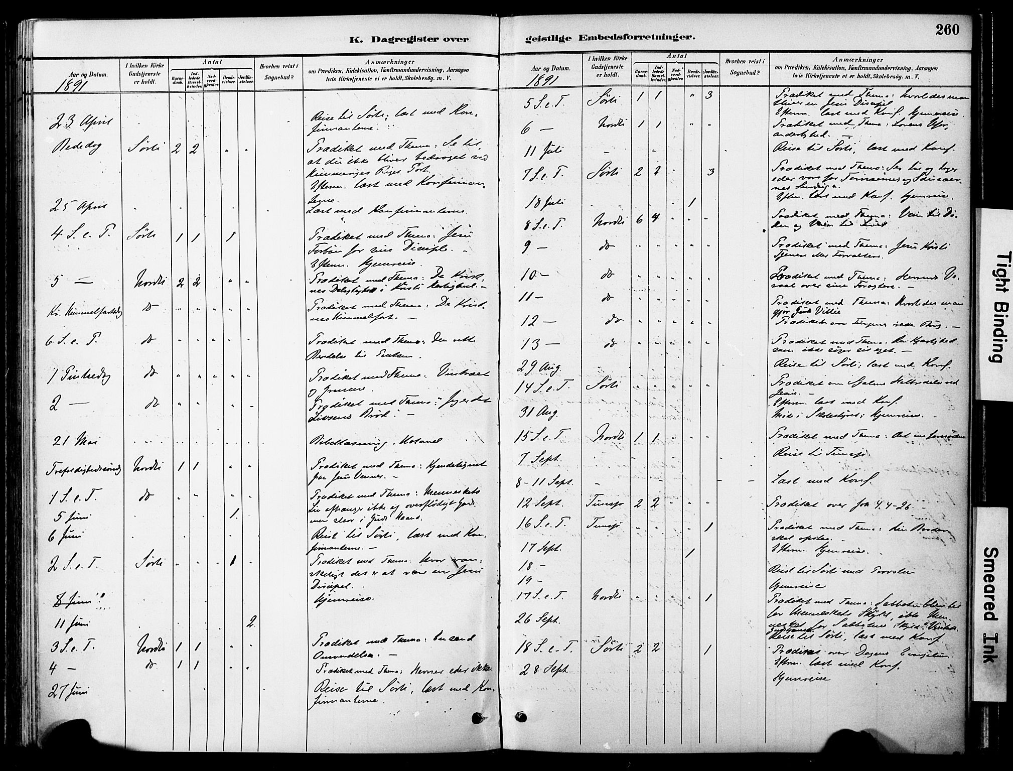 Ministerialprotokoller, klokkerbøker og fødselsregistre - Nord-Trøndelag, SAT/A-1458/755/L0494: Parish register (official) no. 755A03, 1882-1902, p. 260