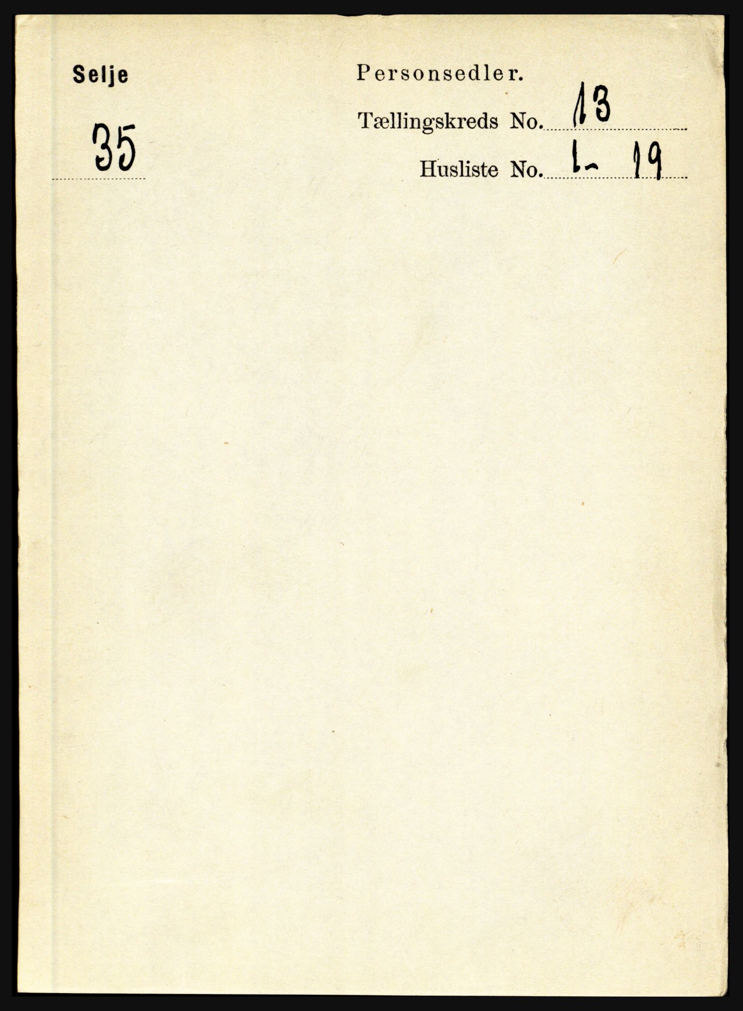 RA, 1891 census for 1441 Selje, 1891, p. 4106