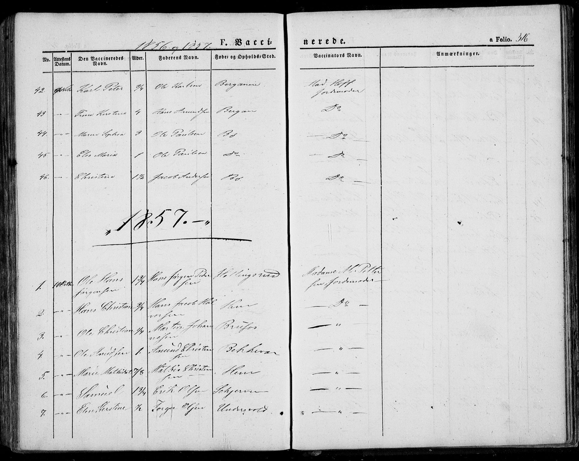 Lardal kirkebøker, SAKO/A-350/F/Fa/L0006: Parish register (official) no. I 6, 1835-1860, p. 516
