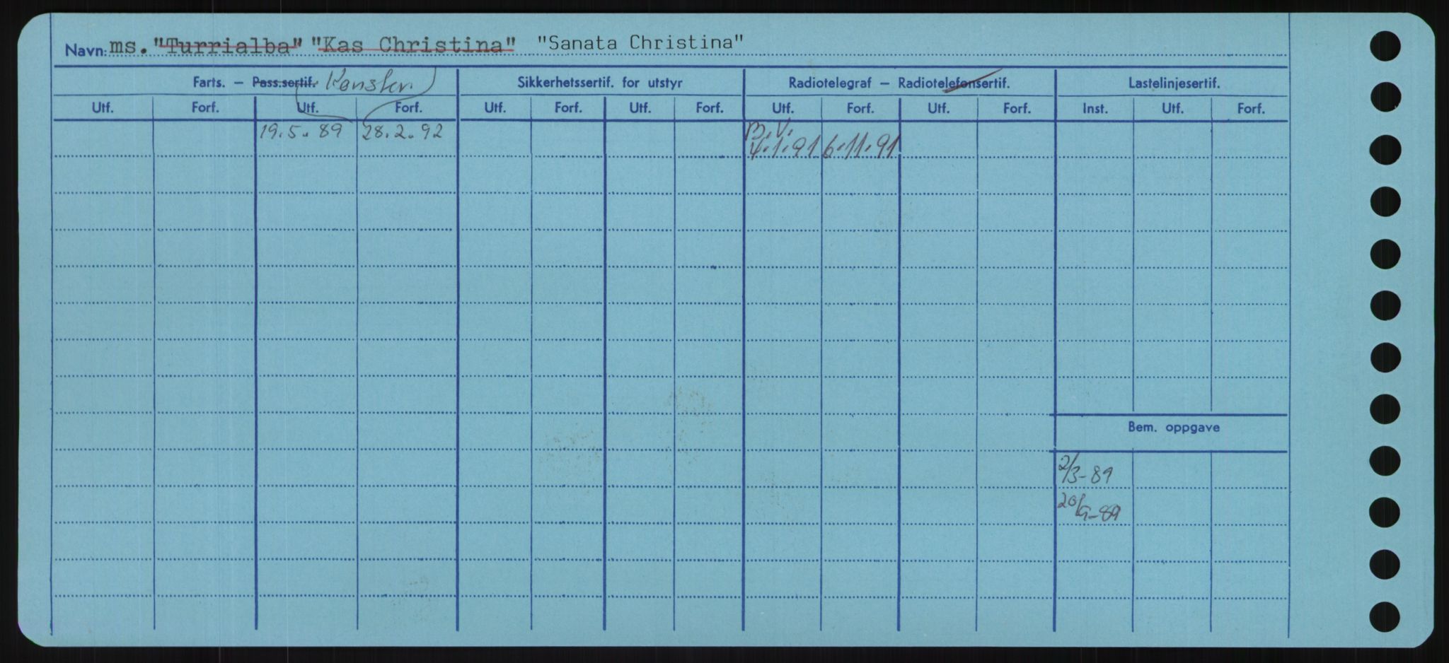 Sjøfartsdirektoratet med forløpere, Skipsmålingen, RA/S-1627/H/Hd/L0032: Fartøy, San-Seve, p. 150