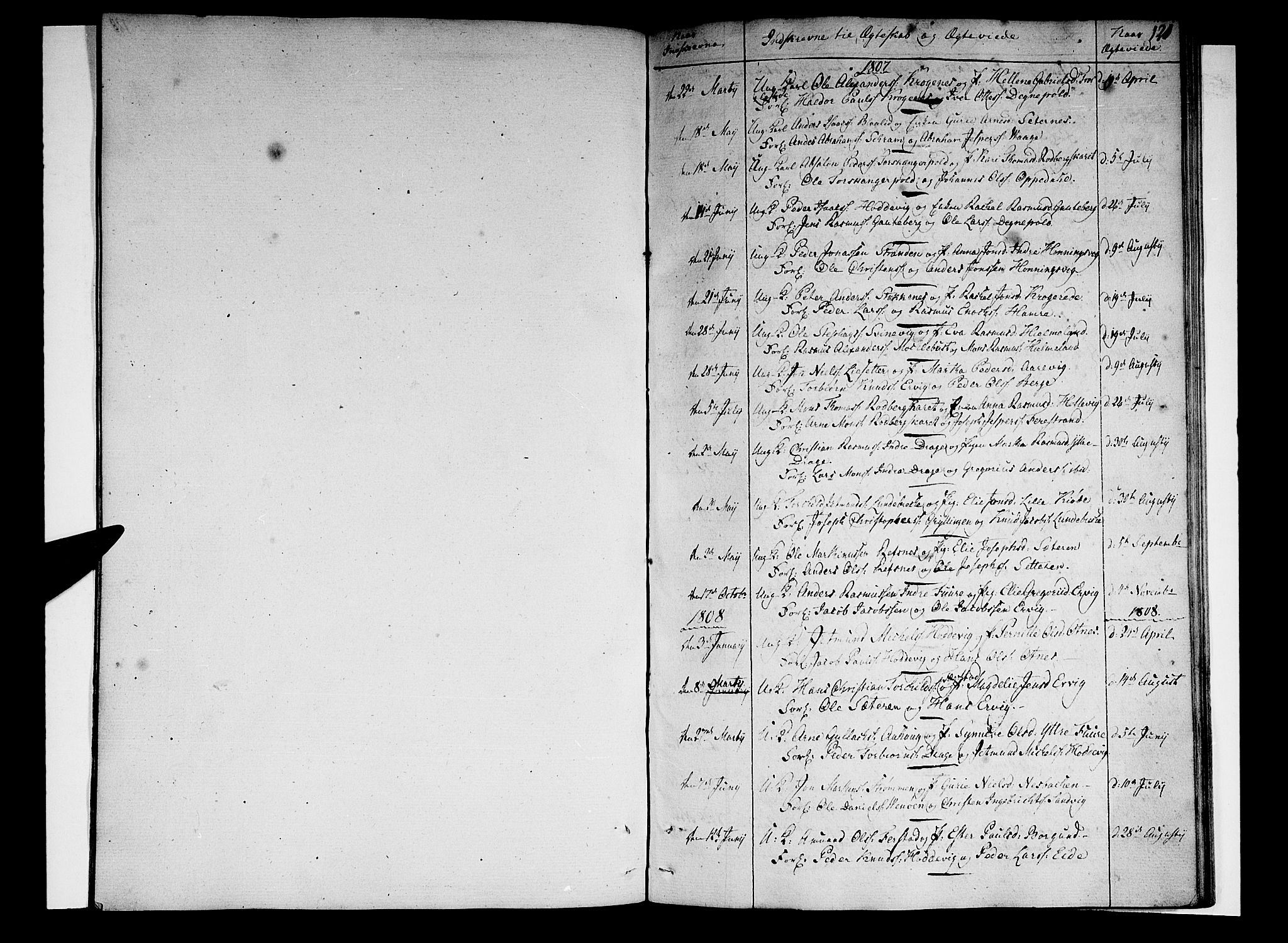 Selje sokneprestembete, AV/SAB-A-99938/H/Ha/Haa/Haaa: Parish register (official) no. A 7, 1807-1816, p. 121