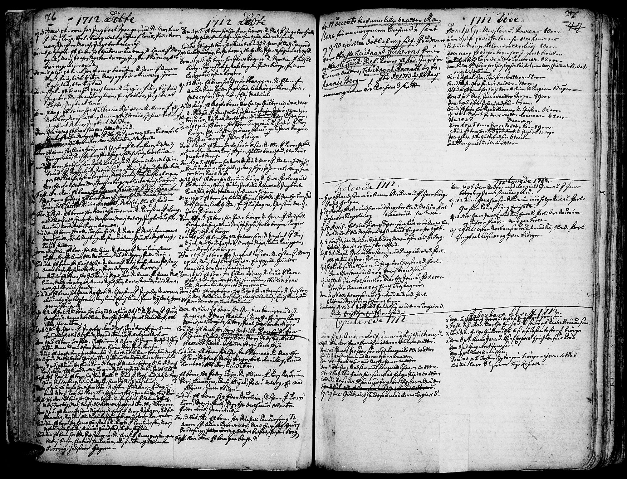 Ringebu prestekontor, AV/SAH-PREST-082/H/Ha/Haa/L0001: Parish register (official) no. 1, 1696-1733, p. 76-77