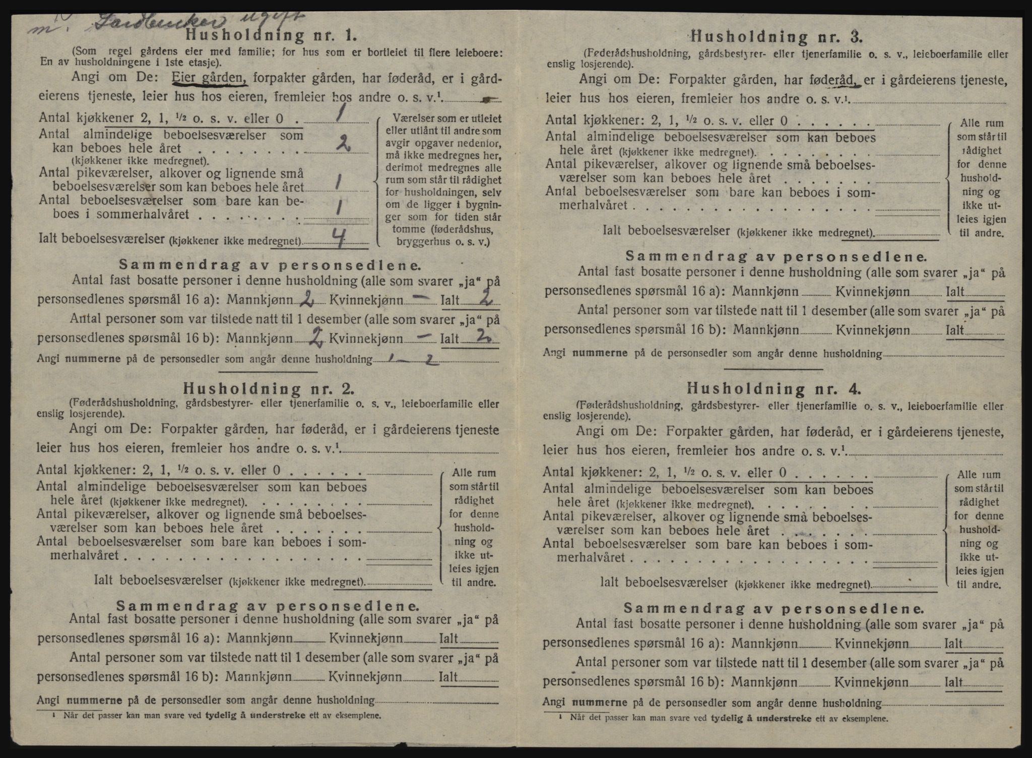 SAT, 1920 census for Lensvik, 1920, p. 23
