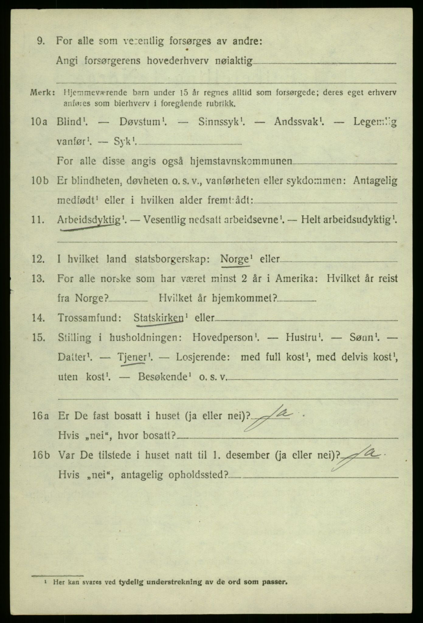 SAB, 1920 census for Aurland, 1920, p. 4755