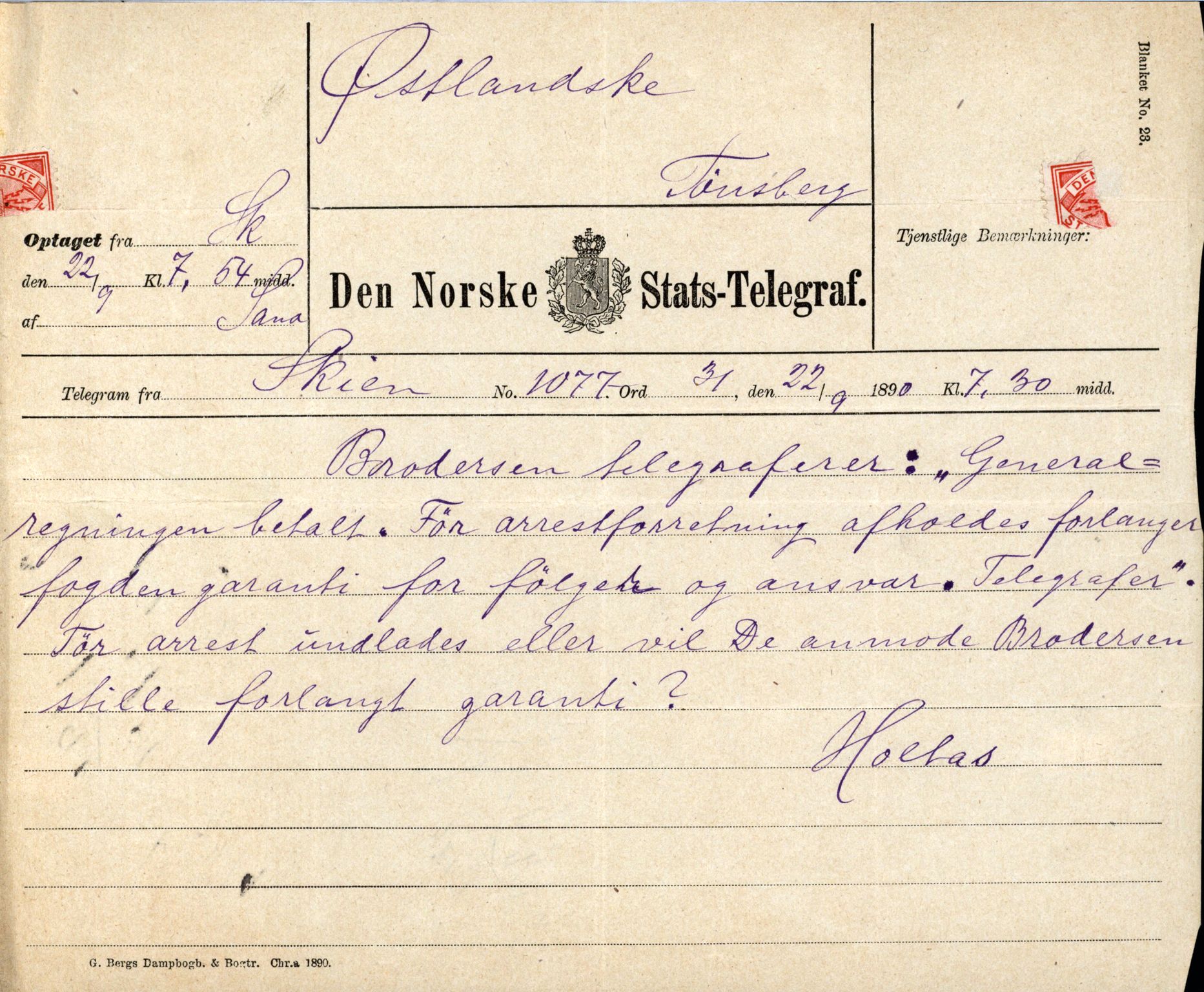 Pa 63 - Østlandske skibsassuranceforening, VEMU/A-1079/G/Ga/L0026/0002: Havaridokumenter / Dovre, Dictator, Ella, Elizabeth Morton, 1890, p. 247