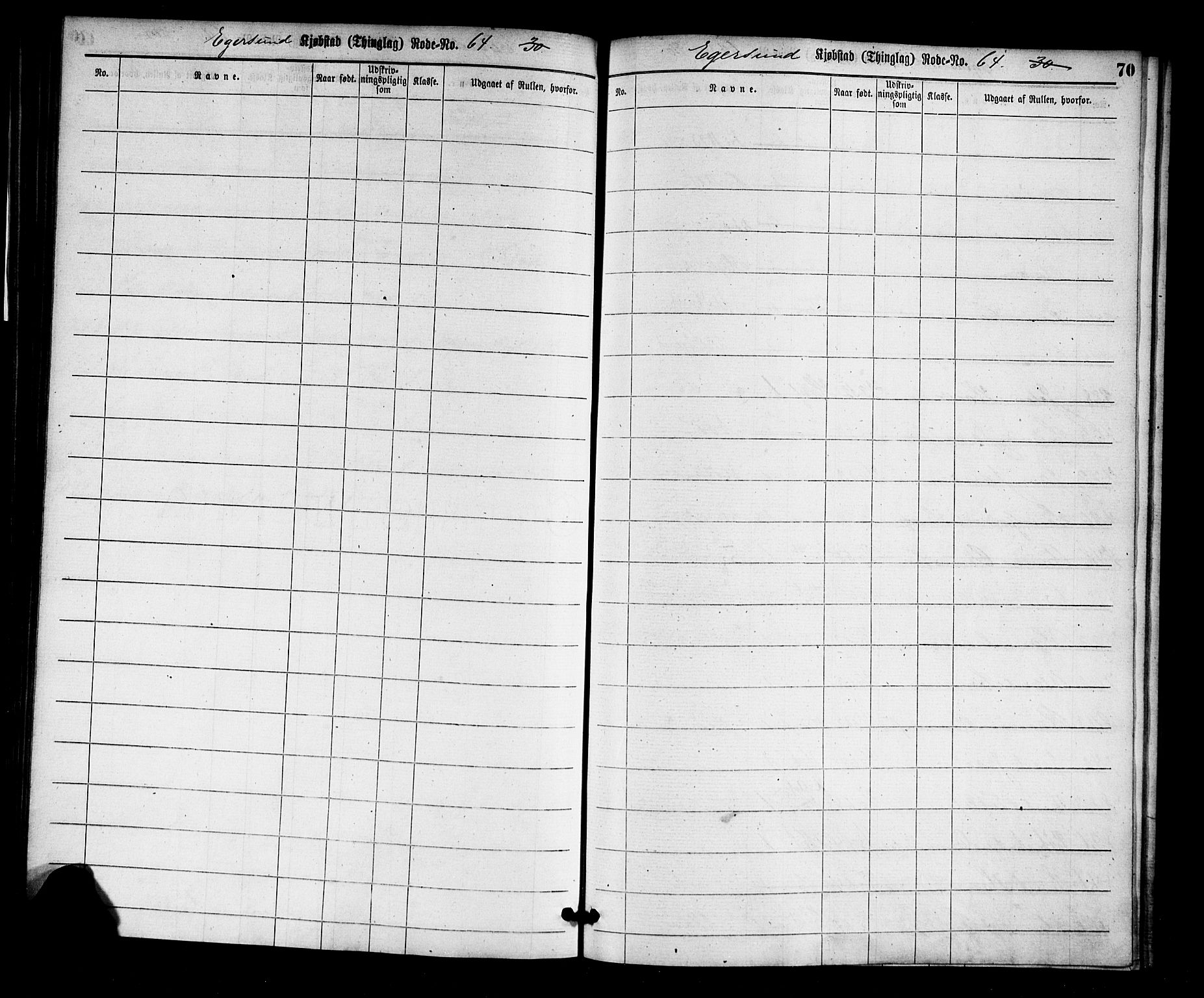 Egersund mønstringskrets, AV/SAK-2031-0019/F/Ff/L0001: Utskrivningsregisterrulle, nr som i hovedrulle, O-8, 1860-1900, p. 72