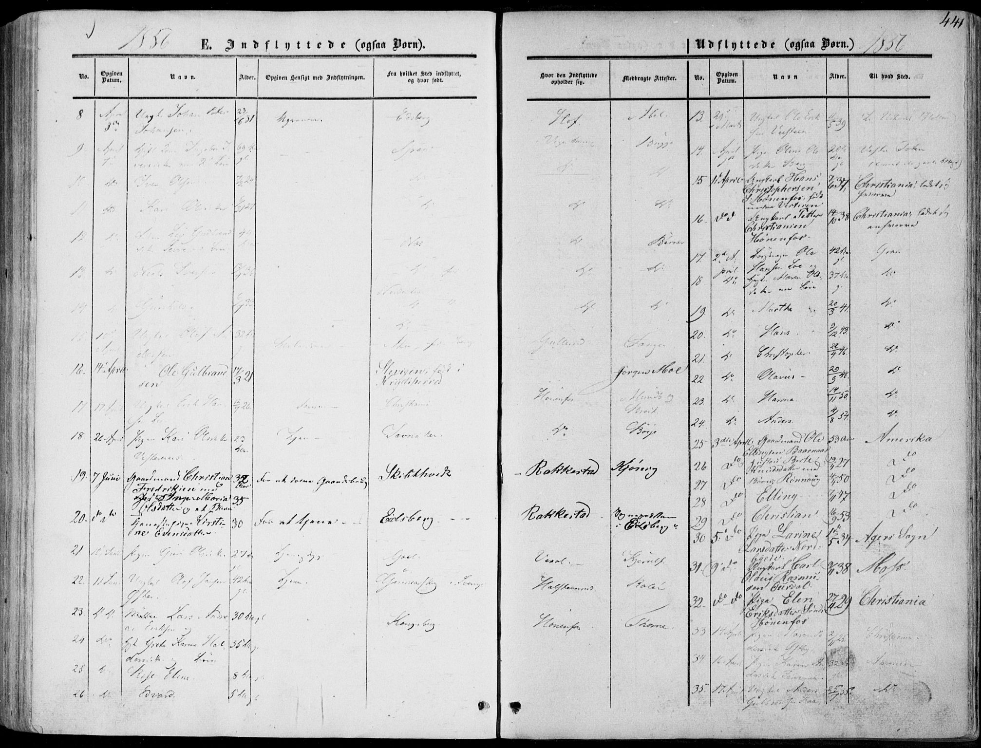 Norderhov kirkebøker, SAKO/A-237/F/Fa/L0012: Parish register (official) no. 12, 1856-1865, p. 441