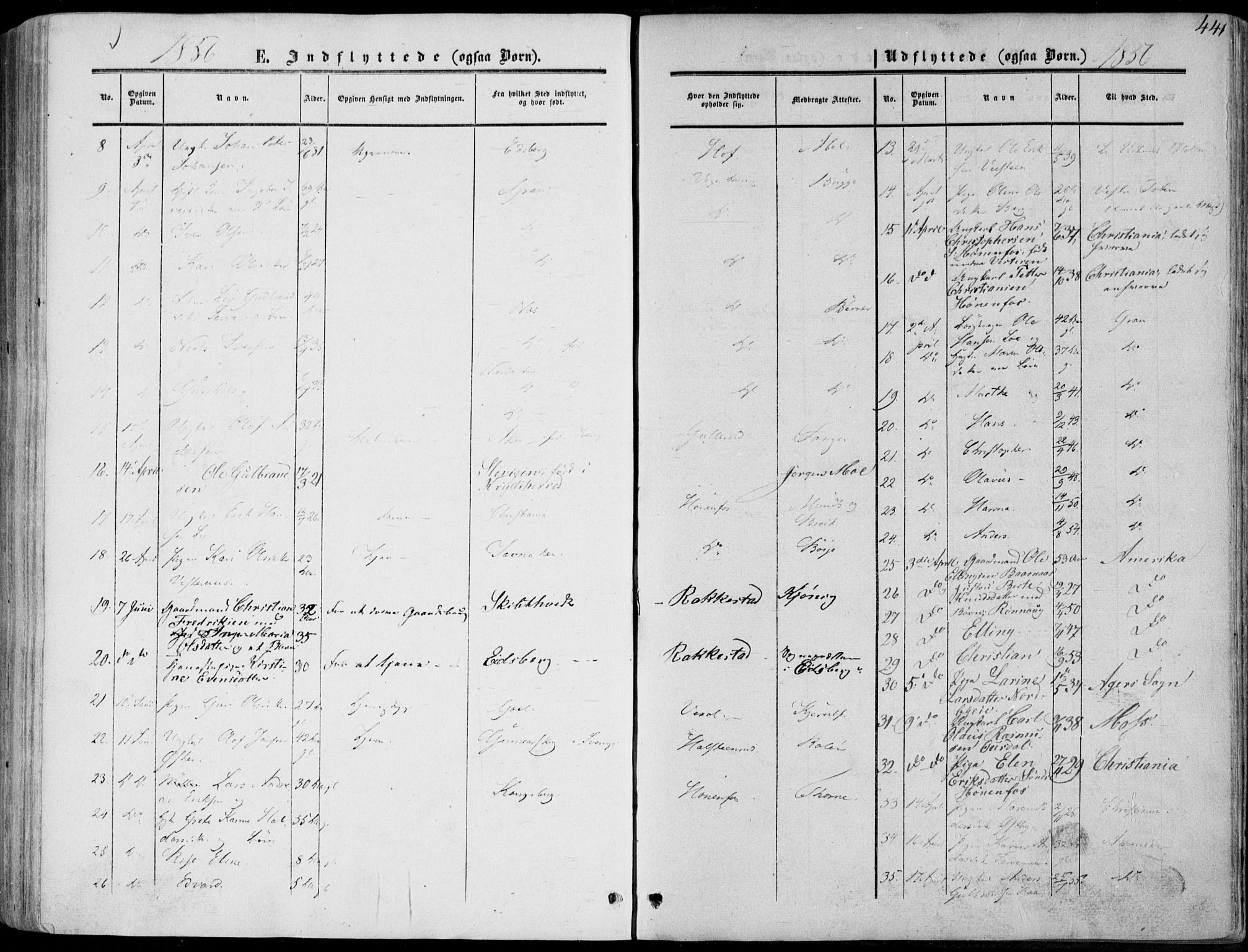 Norderhov kirkebøker, AV/SAKO-A-237/F/Fa/L0012: Parish register (official) no. 12, 1856-1865, p. 441