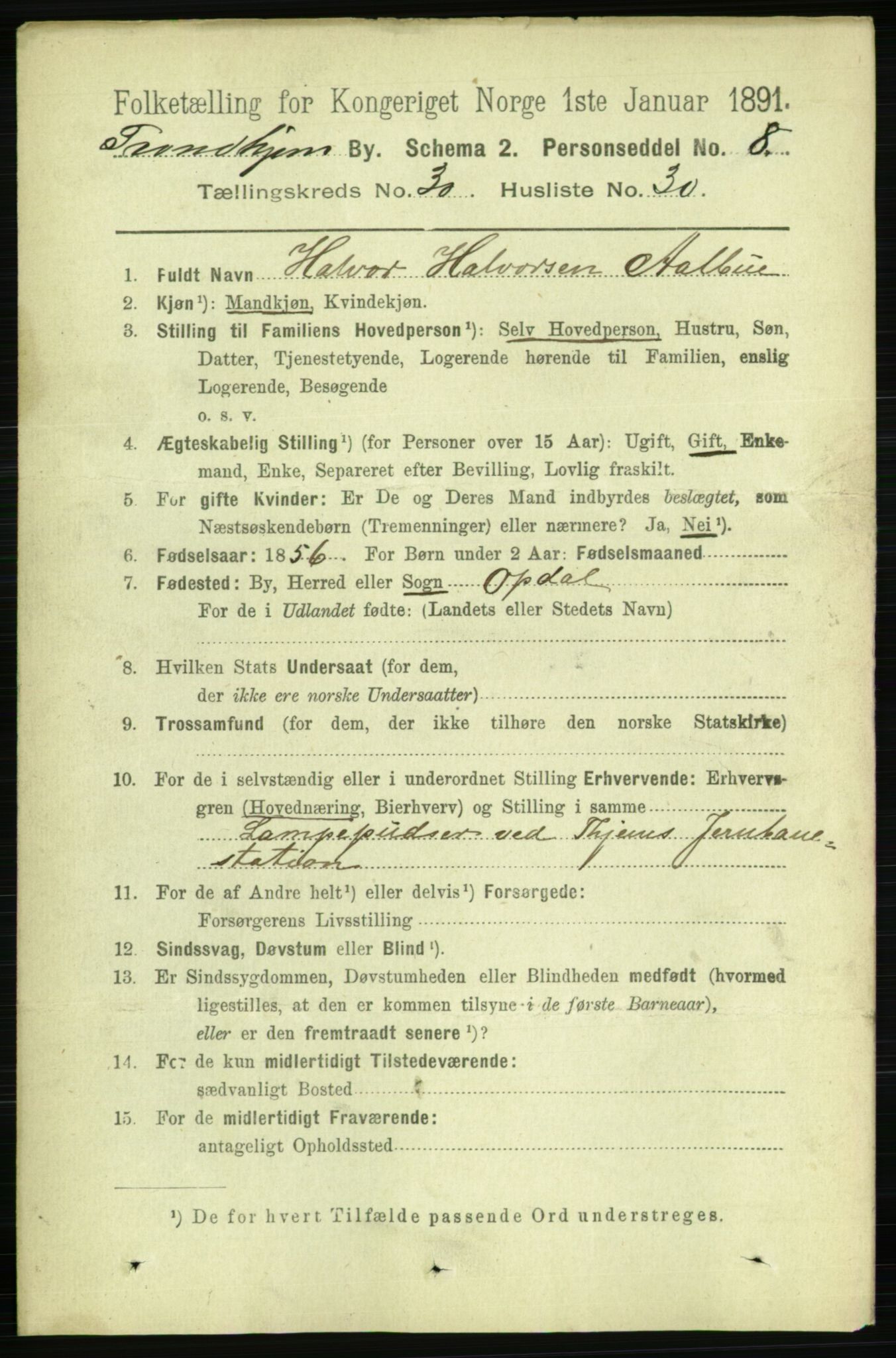 RA, 1891 census for 1601 Trondheim, 1891, p. 22768