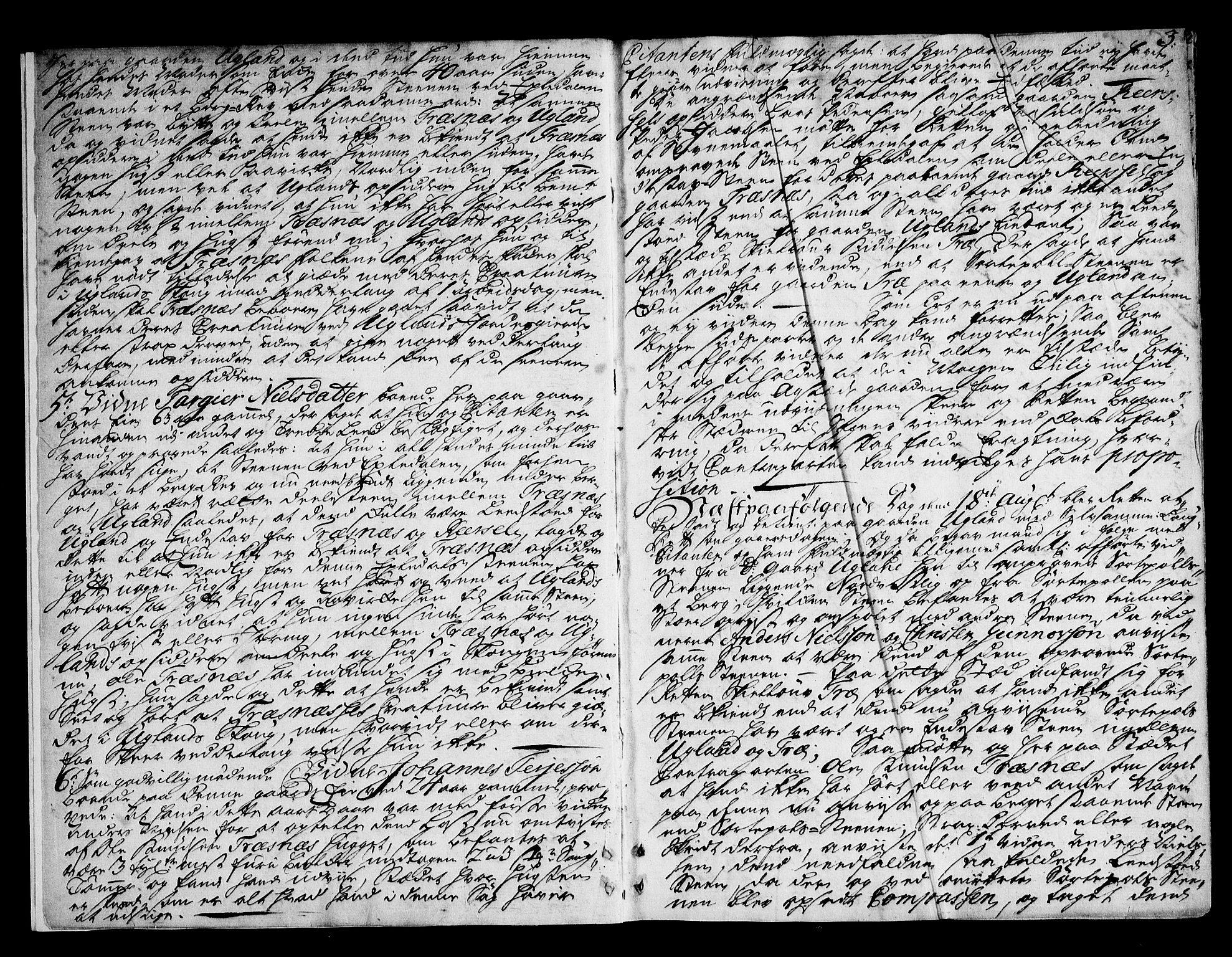 Nedenes sorenskriveri før 1824, SAK/1221-0007/F/Fa/L0026: Tingbok med register nr 21, 1744-1747, p. 2b-3a