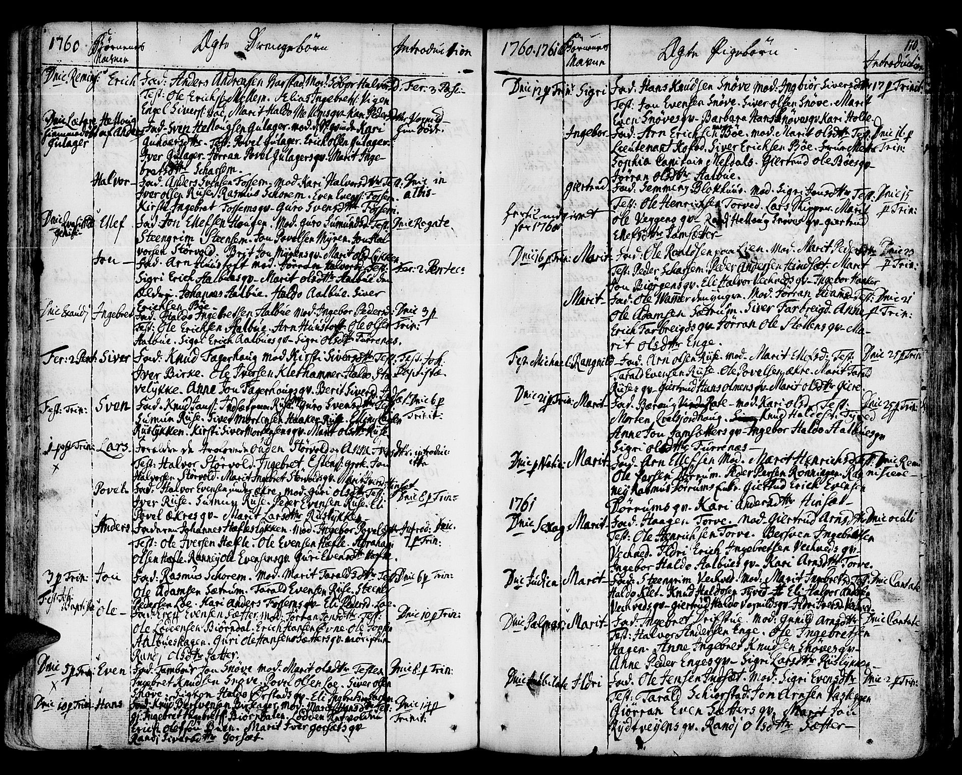 Ministerialprotokoller, klokkerbøker og fødselsregistre - Sør-Trøndelag, SAT/A-1456/678/L0891: Parish register (official) no. 678A01, 1739-1780, p. 110