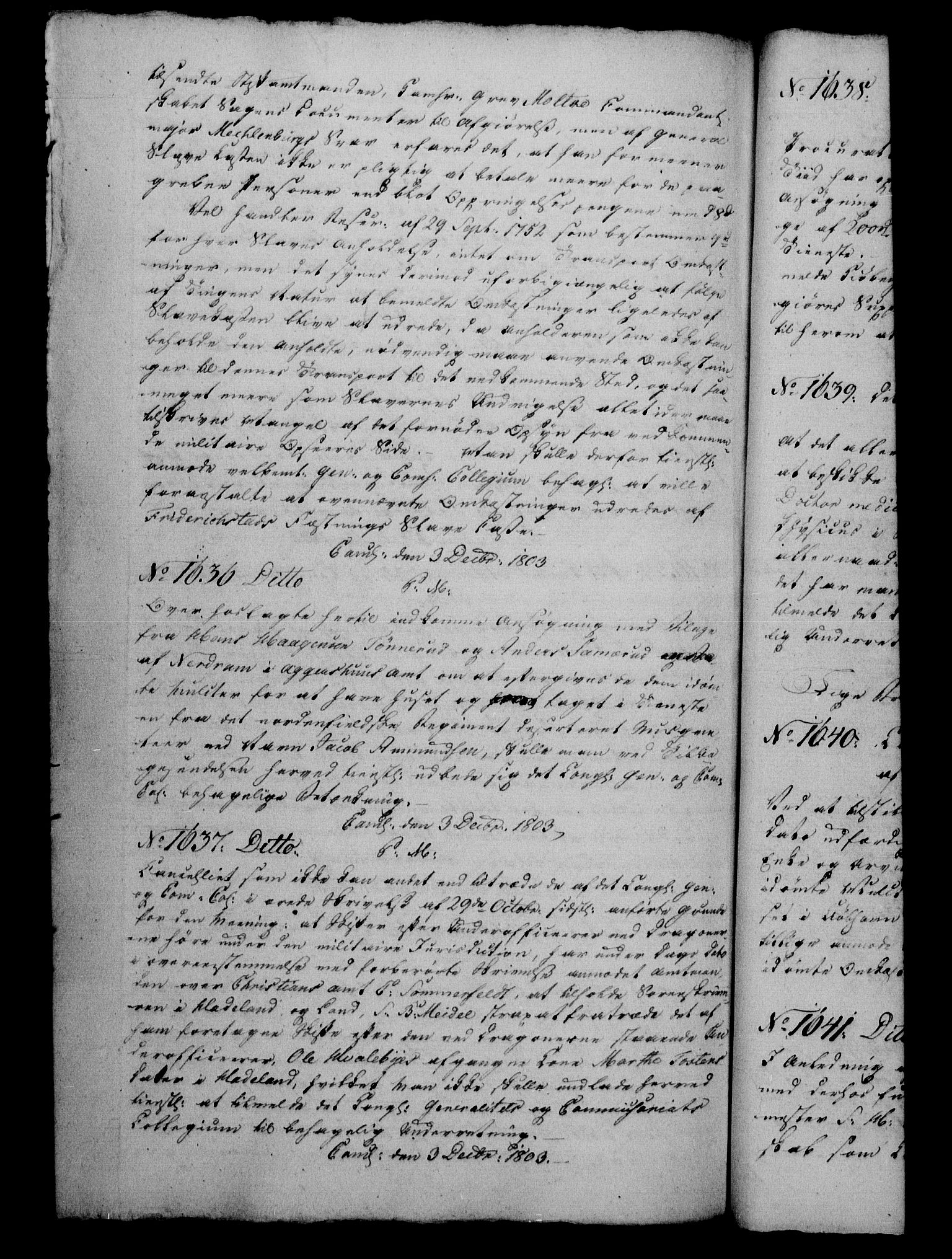 Danske Kanselli 1800-1814, RA/EA-3024/H/Hg/Hga/Hgaa/L0008: Brevbok, 1803