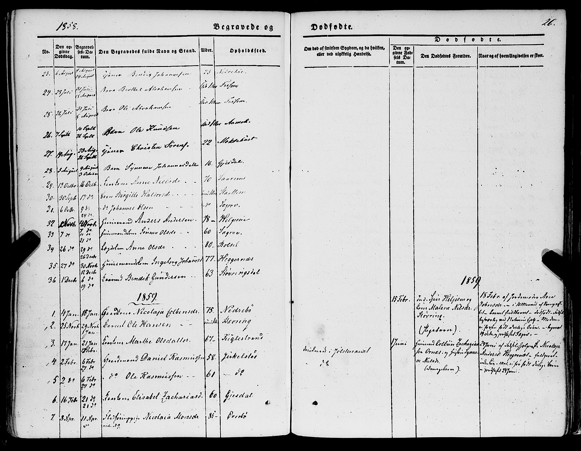 Jølster sokneprestembete, SAB/A-80701/H/Haa/Haaa/L0010: Parish register (official) no. A 10, 1847-1865, p. 26