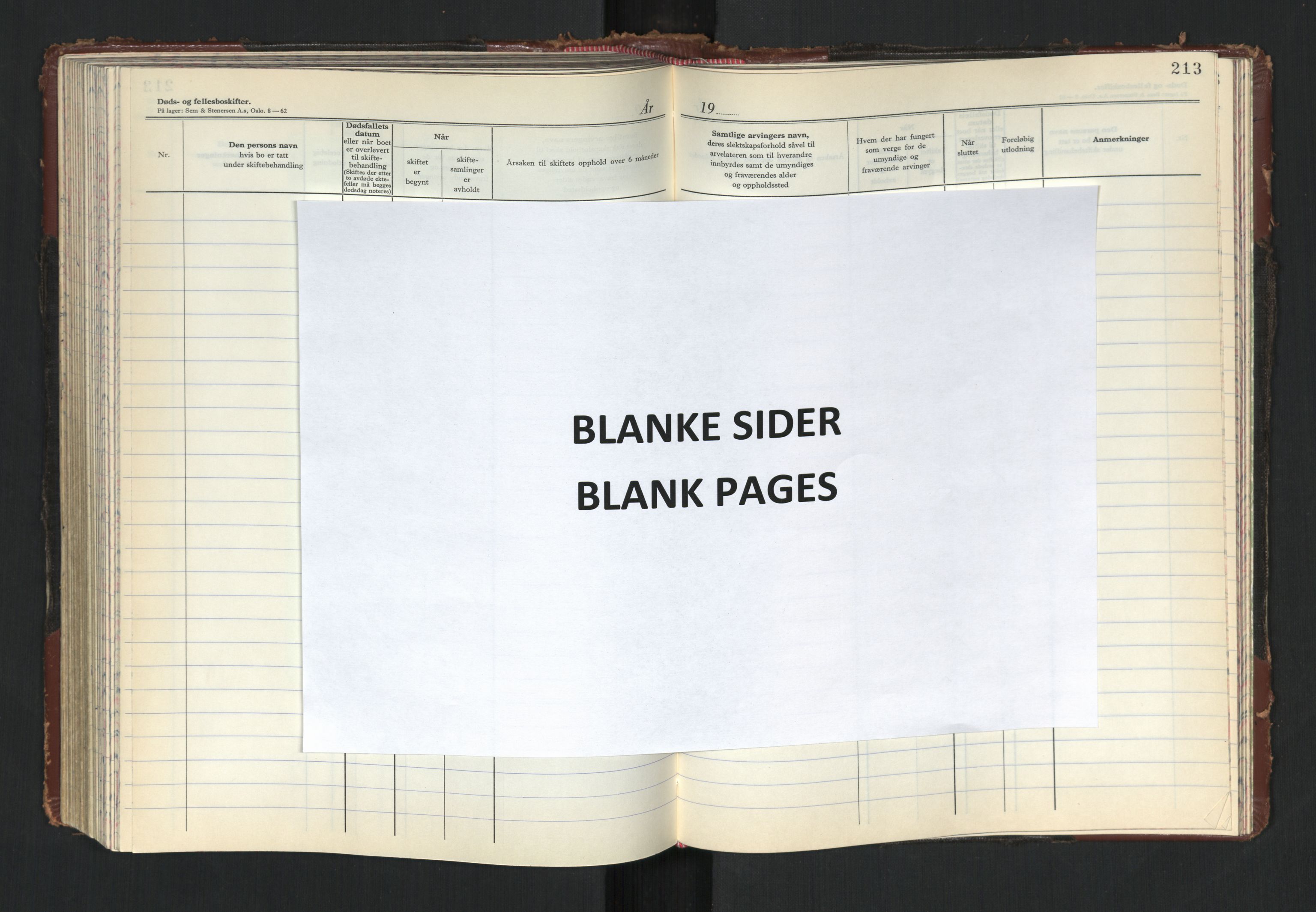 Oslo skifterett, AV/SAO-A-10383/F/Fb/Fbb/Fbbd/L0004: Skiftelister for sluttede bo - avd. III, 1968-1970, p. 213