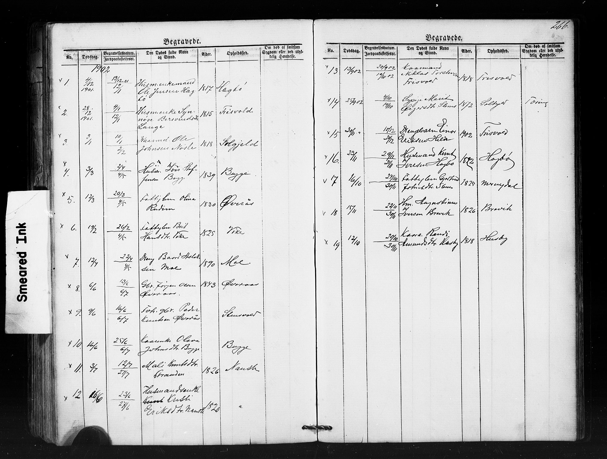 Ministerialprotokoller, klokkerbøker og fødselsregistre - Møre og Romsdal, SAT/A-1454/552/L0638: Parish register (copy) no. 552C01, 1867-1902, p. 266