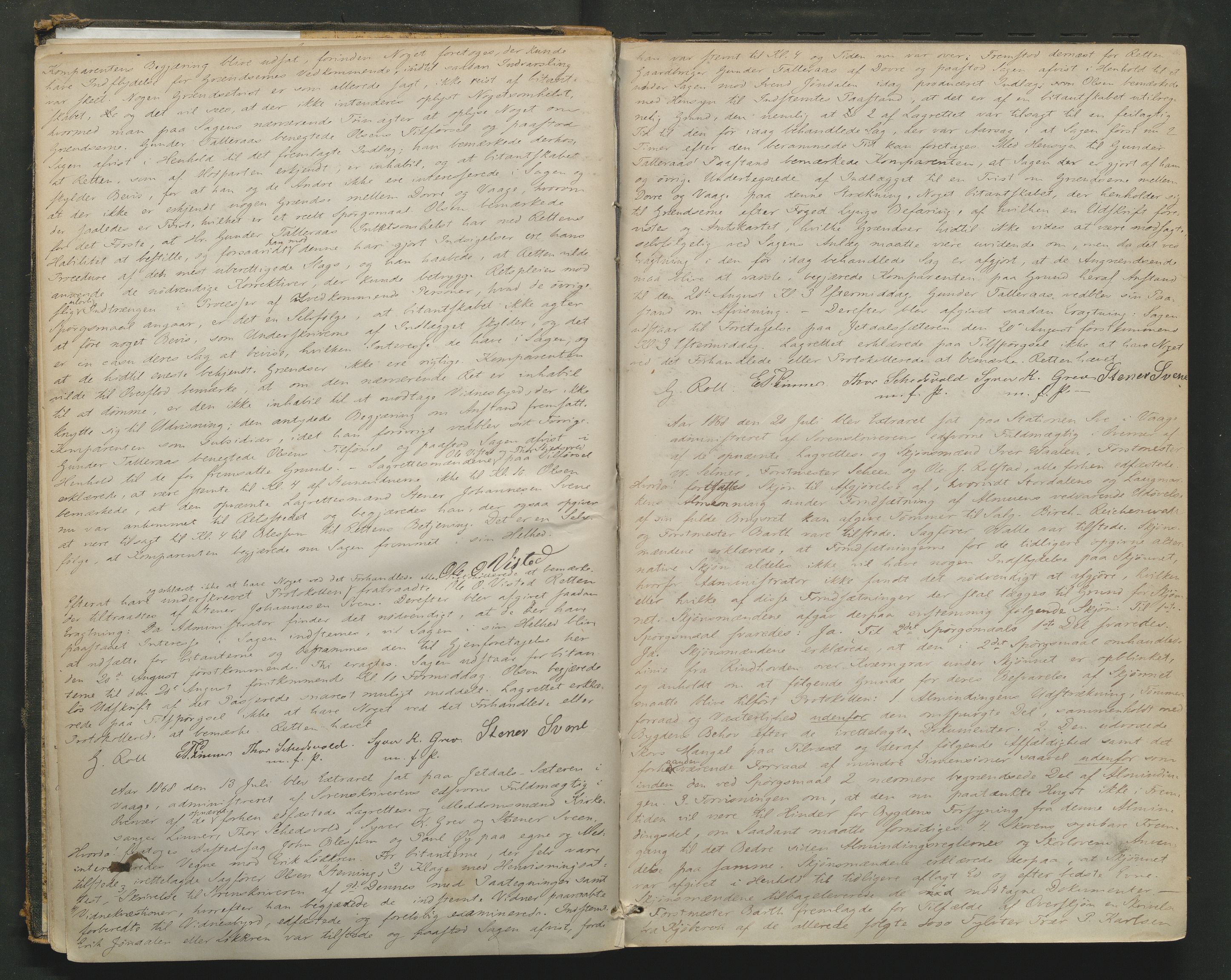 Nord-Gudbrandsdal tingrett, AV/SAH-TING-002/G/Gc/Gcb/L0003: Ekstrarettsprotokoll for åstedssaker, 1867-1876, p. 7b-8a