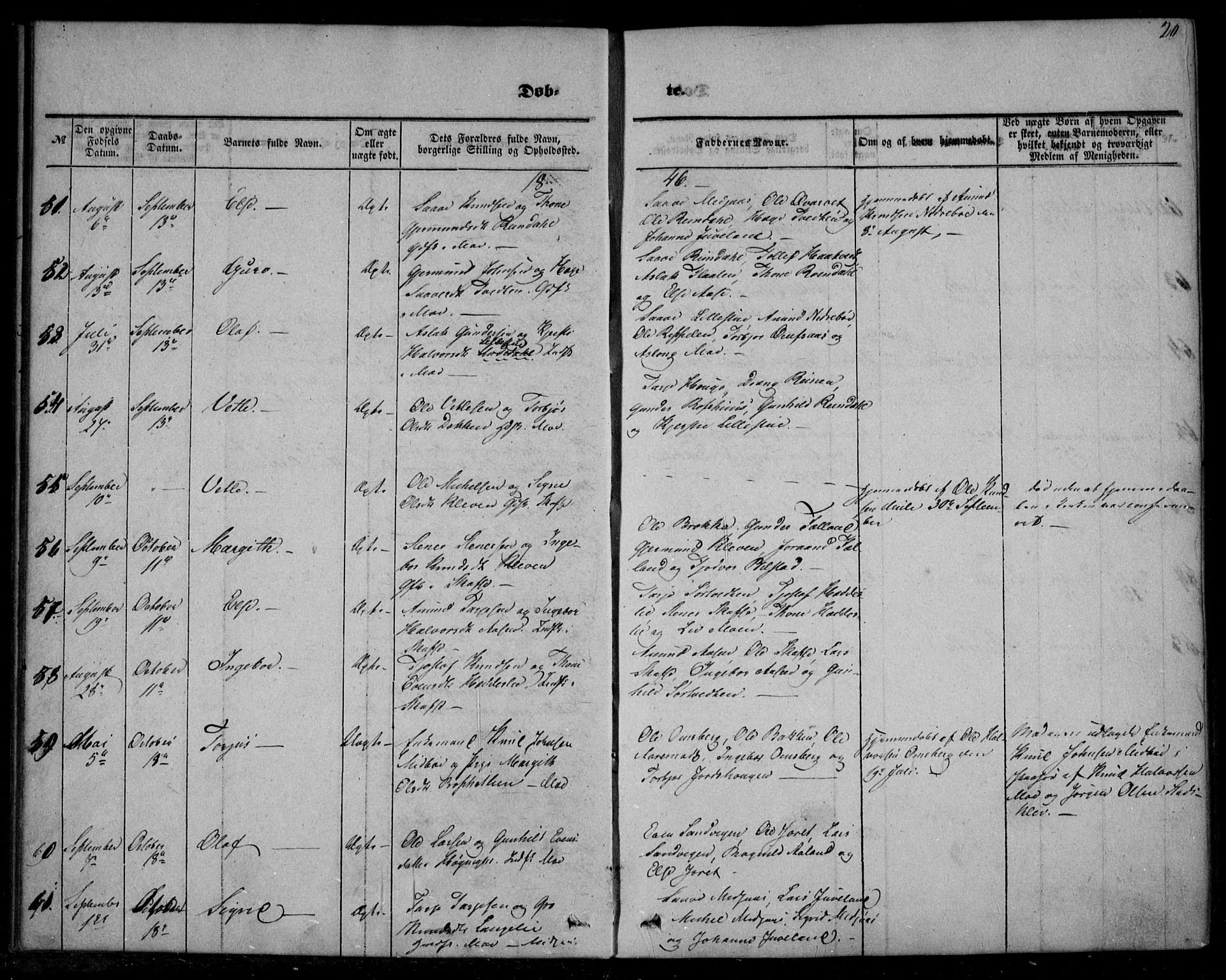 Mo kirkebøker, AV/SAKO-A-286/F/Fa/L0005: Parish register (official) no. I 5, 1844-1864, p. 20