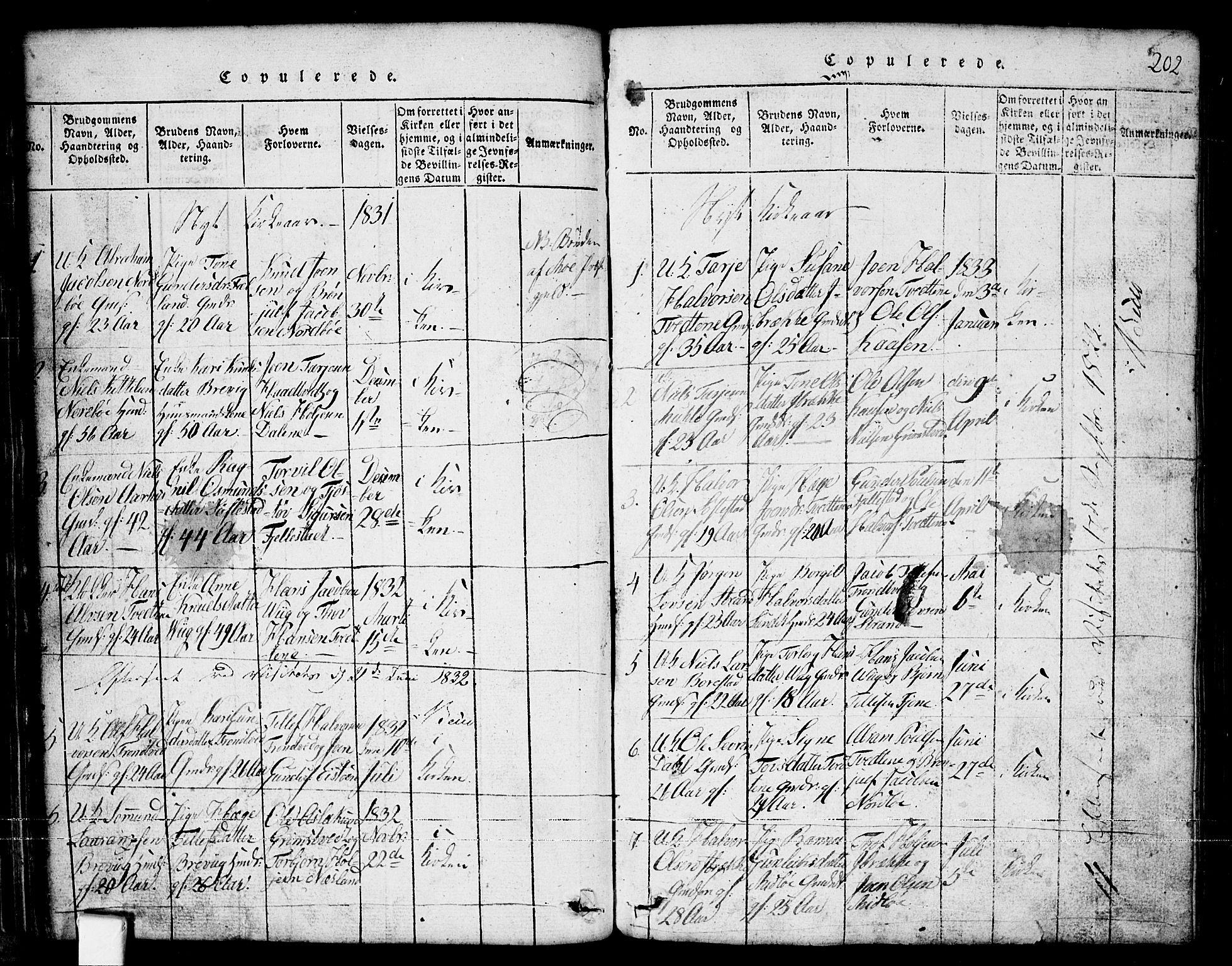 Nissedal kirkebøker, SAKO/A-288/G/Ga/L0001: Parish register (copy) no. I 1, 1814-1860, p. 202