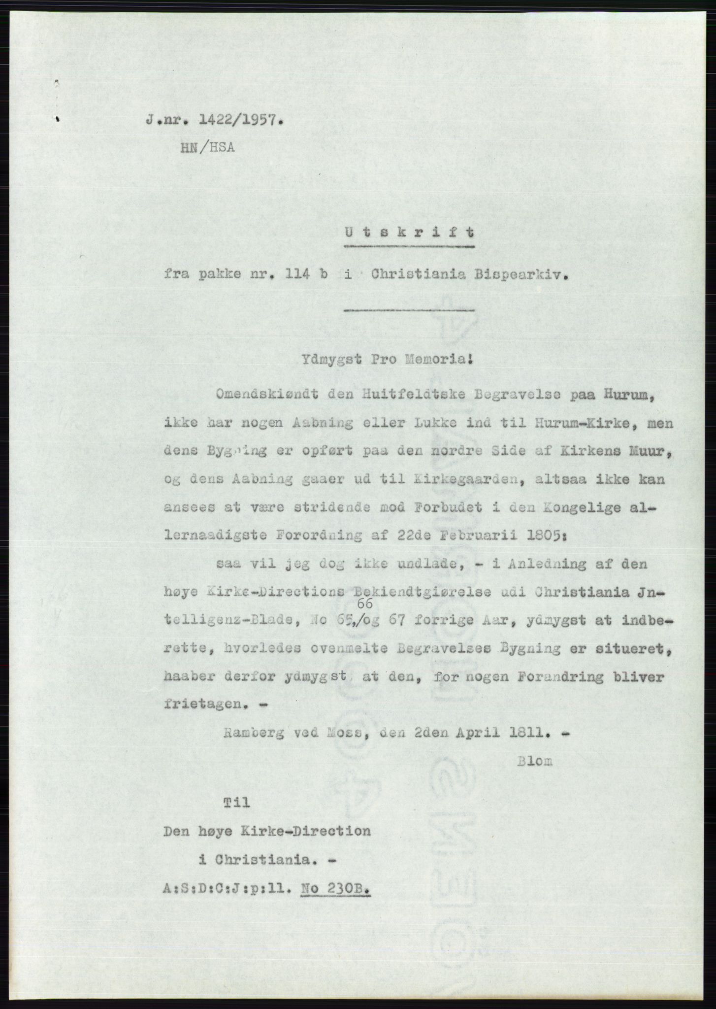 Statsarkivet i Oslo, SAO/A-10621/Z/Zd/L0007: Avskrifter, j.nr 804-1436/1957, 1957, p. 468