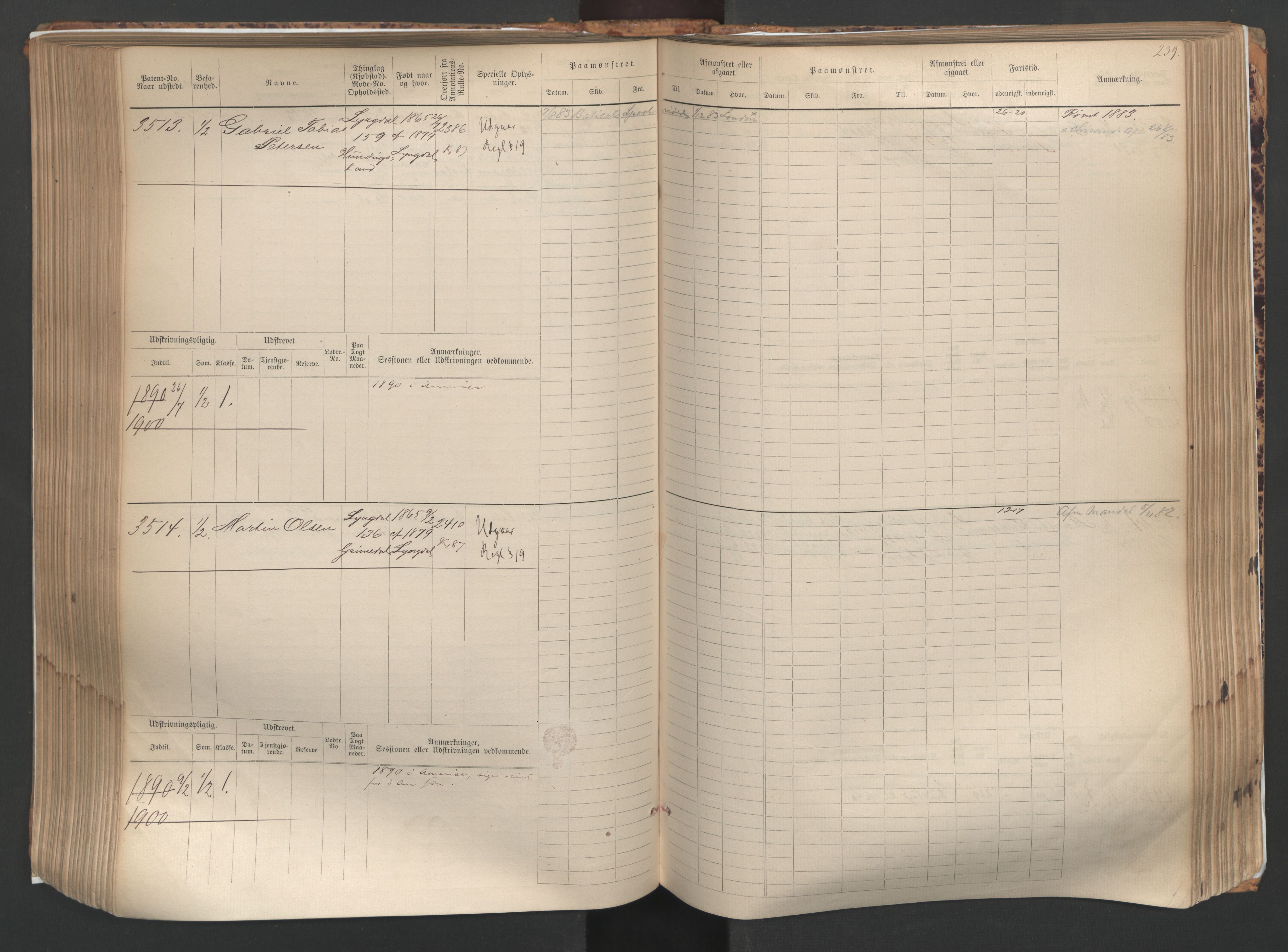 Farsund mønstringskrets, AV/SAK-2031-0017/F/Fb/L0005: Hovedrulle nr 3041-3804, M-8, 1883-1930, p. 242