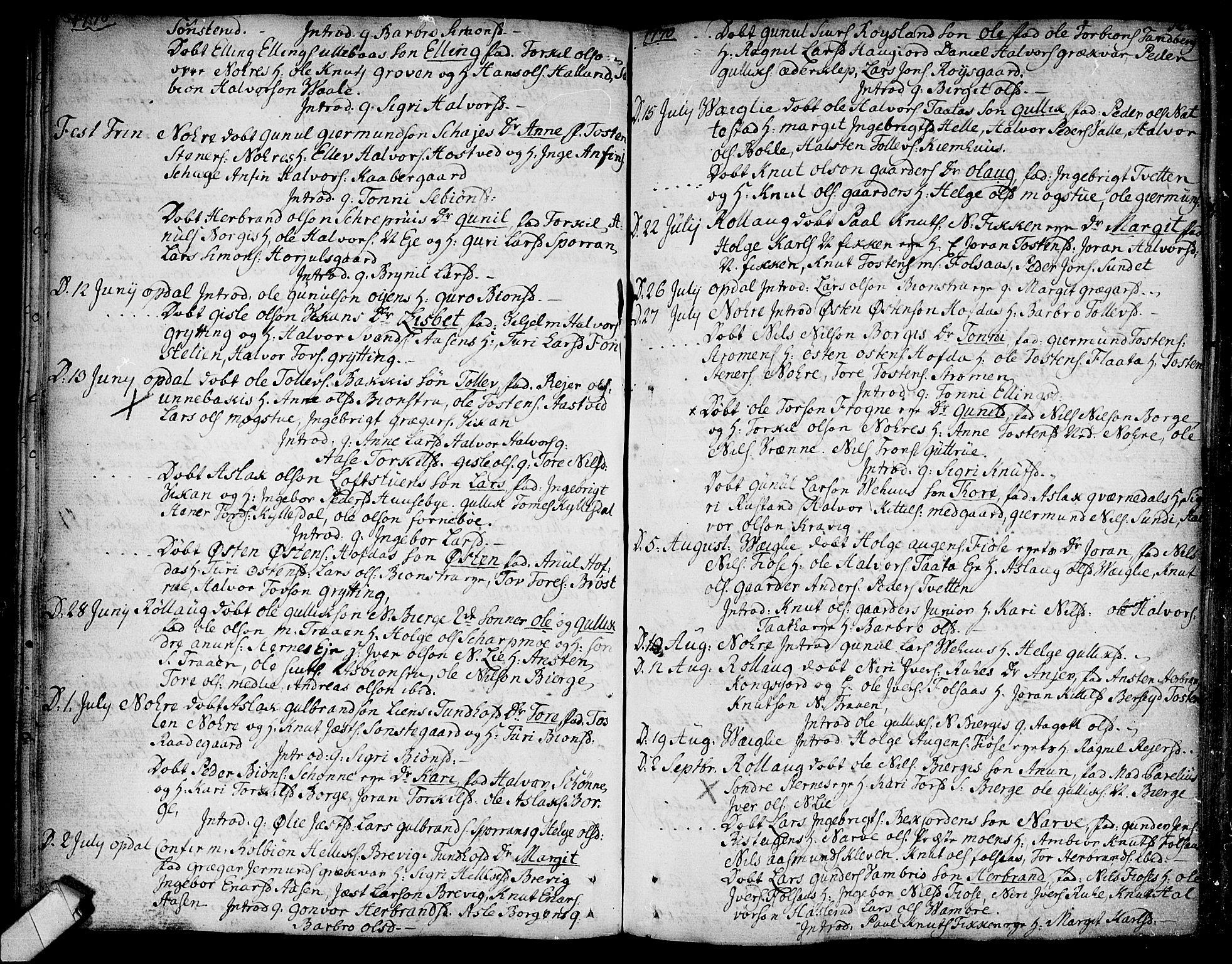 Rollag kirkebøker, SAKO/A-240/F/Fa/L0003: Parish register (official) no. I 3, 1743-1778, p. 127