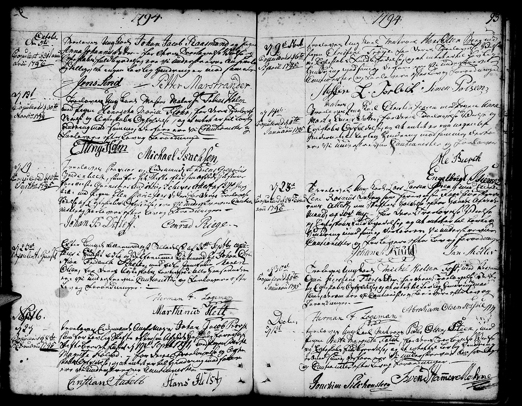 Nykirken Sokneprestembete, SAB/A-77101/H/Haa/L0008: Parish register (official) no. A 8, 1776-1814, p. 93