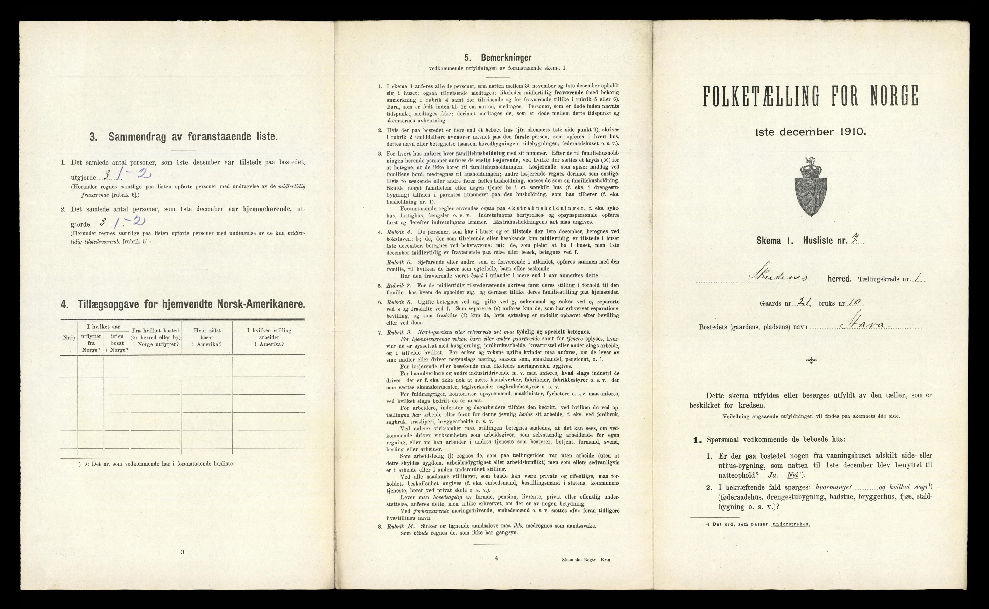 RA, 1910 census for Skudenes, 1910, p. 49