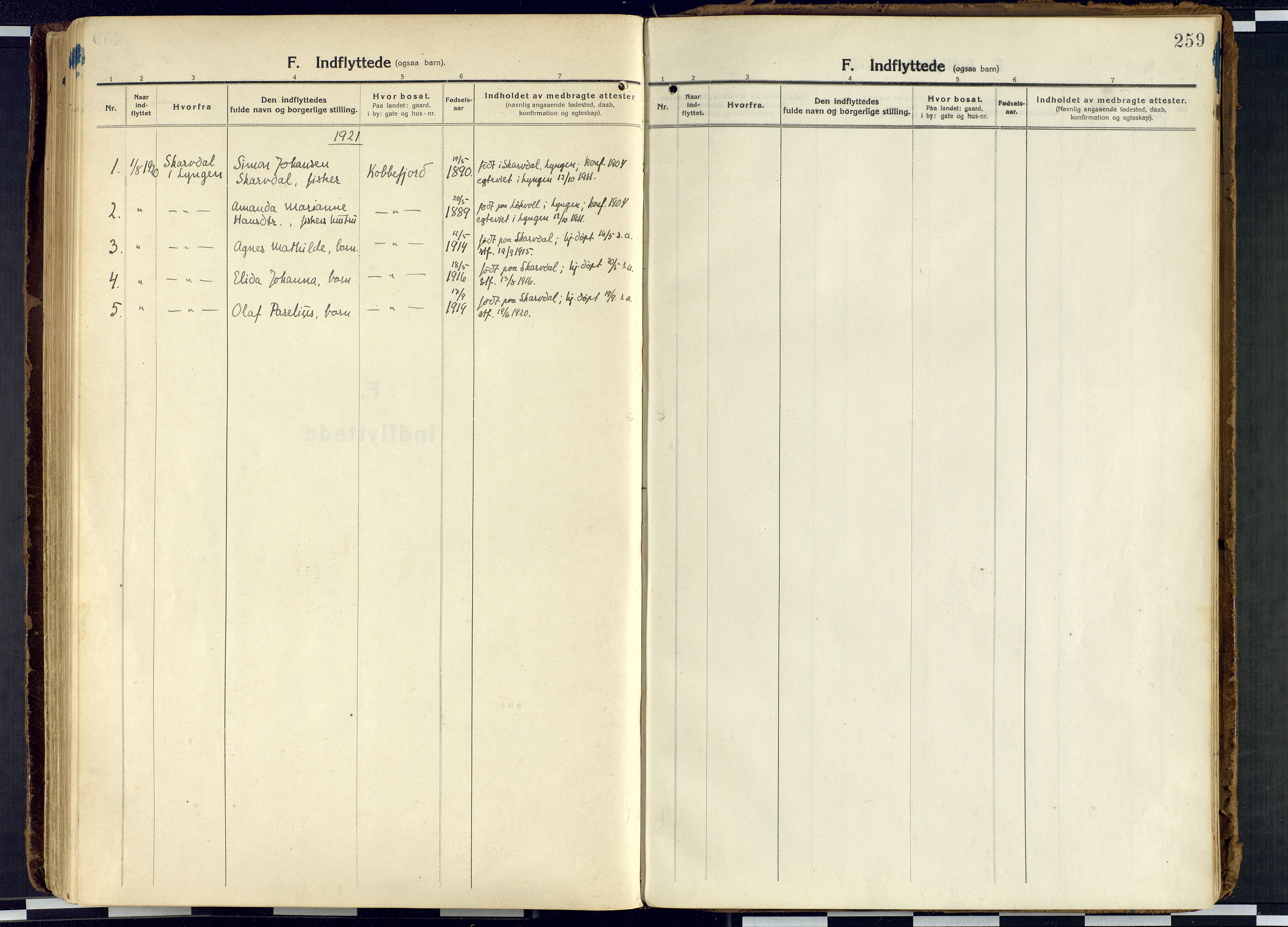 Måsøy sokneprestkontor, SATØ/S-1348/H/Ha/L0010kirke: Parish register (official) no. 10, 1915-1933, p. 259