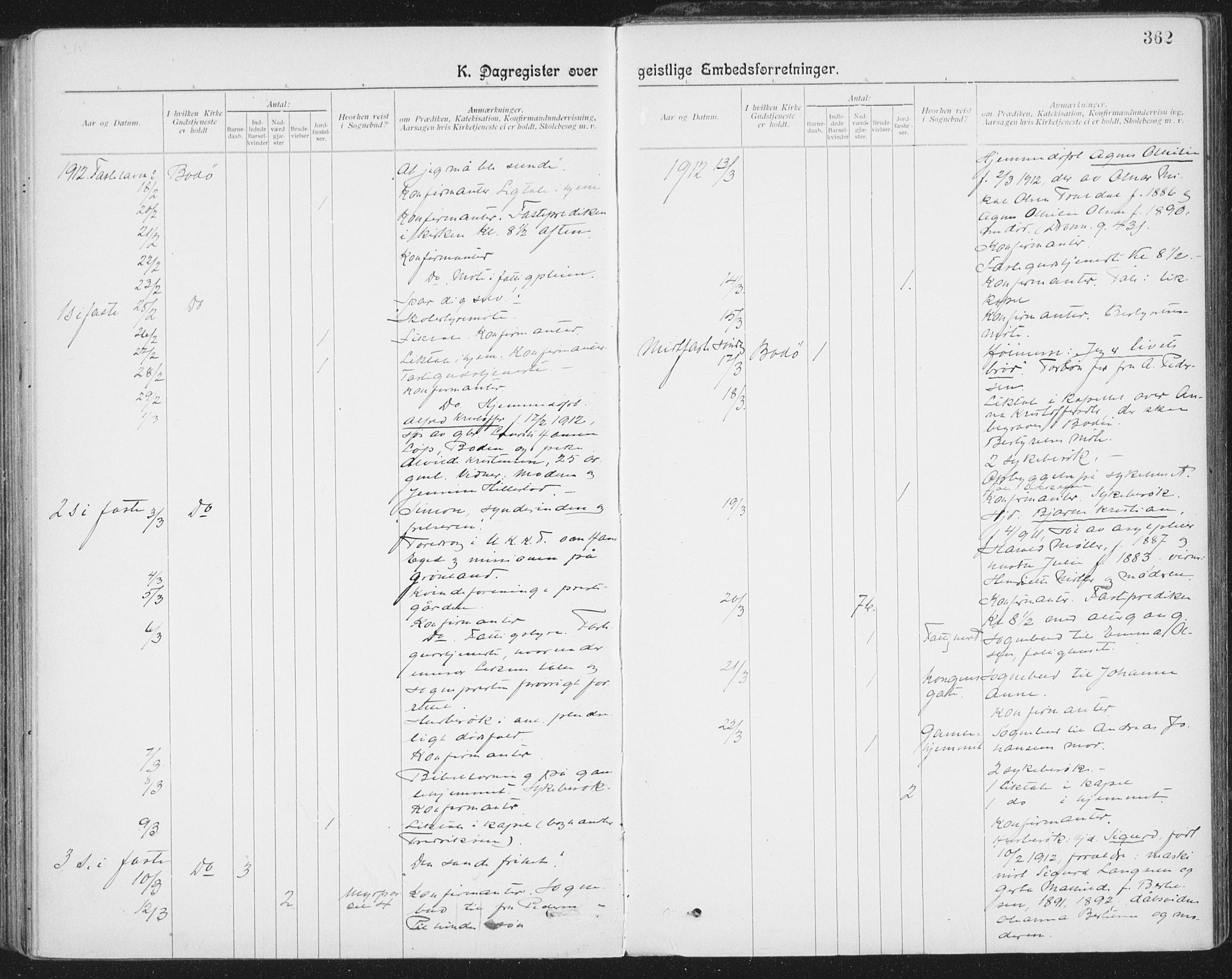 Ministerialprotokoller, klokkerbøker og fødselsregistre - Nordland, SAT/A-1459/801/L0012: Parish register (official) no. 801A12, 1900-1916, p. 362