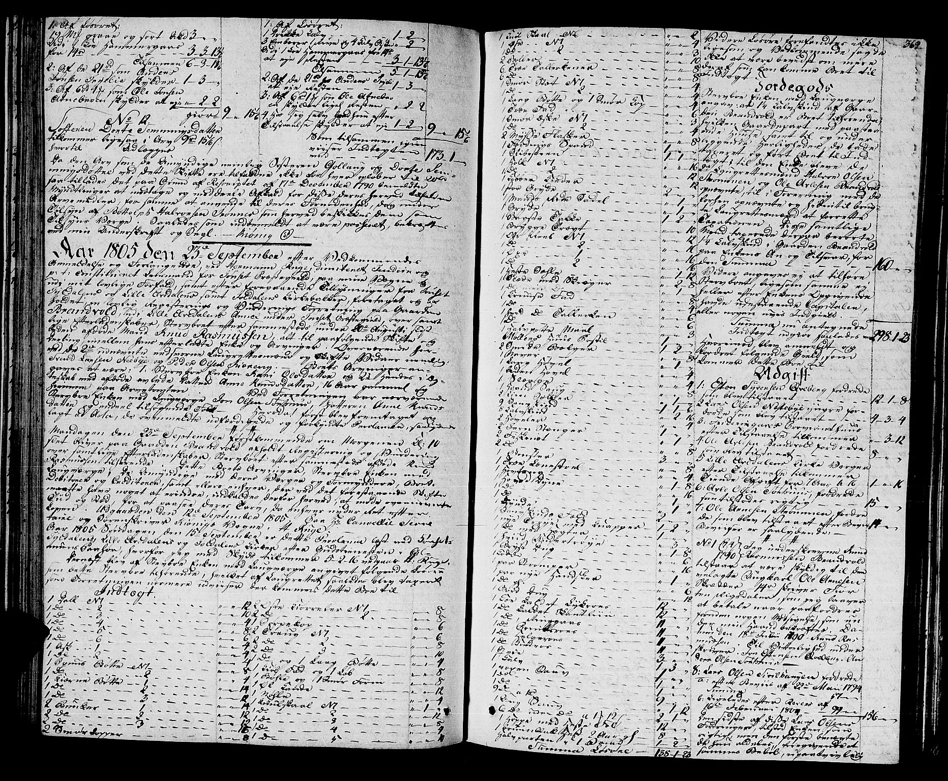 Østerdalen sorenskriveri, SAH/TING-032/J/Ja/L0009: Skifteprotokoll, 1803-1806, p. 368b-369a