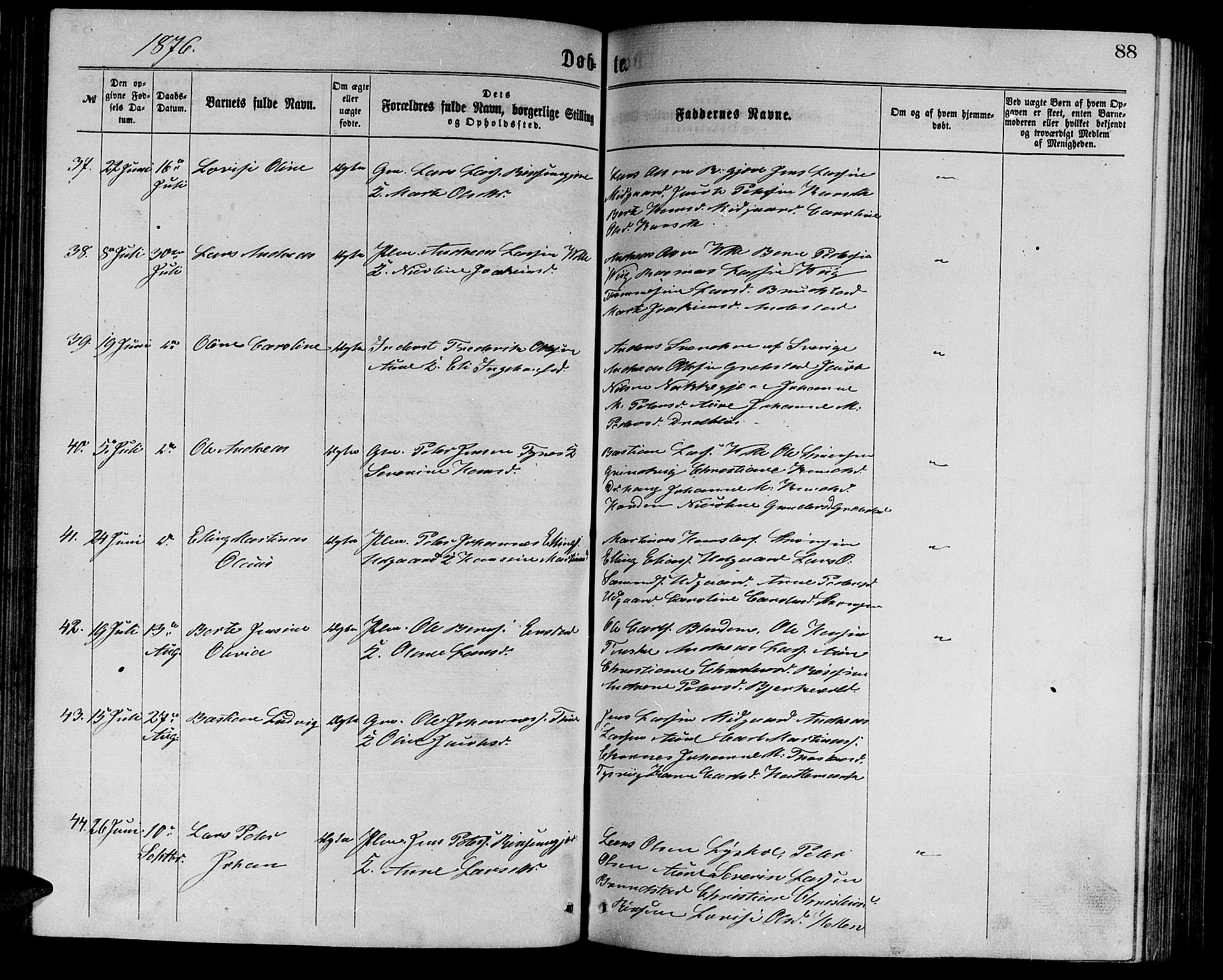 Ministerialprotokoller, klokkerbøker og fødselsregistre - Møre og Romsdal, AV/SAT-A-1454/523/L0338: Parish register (copy) no. 523C01, 1865-1877, p. 88