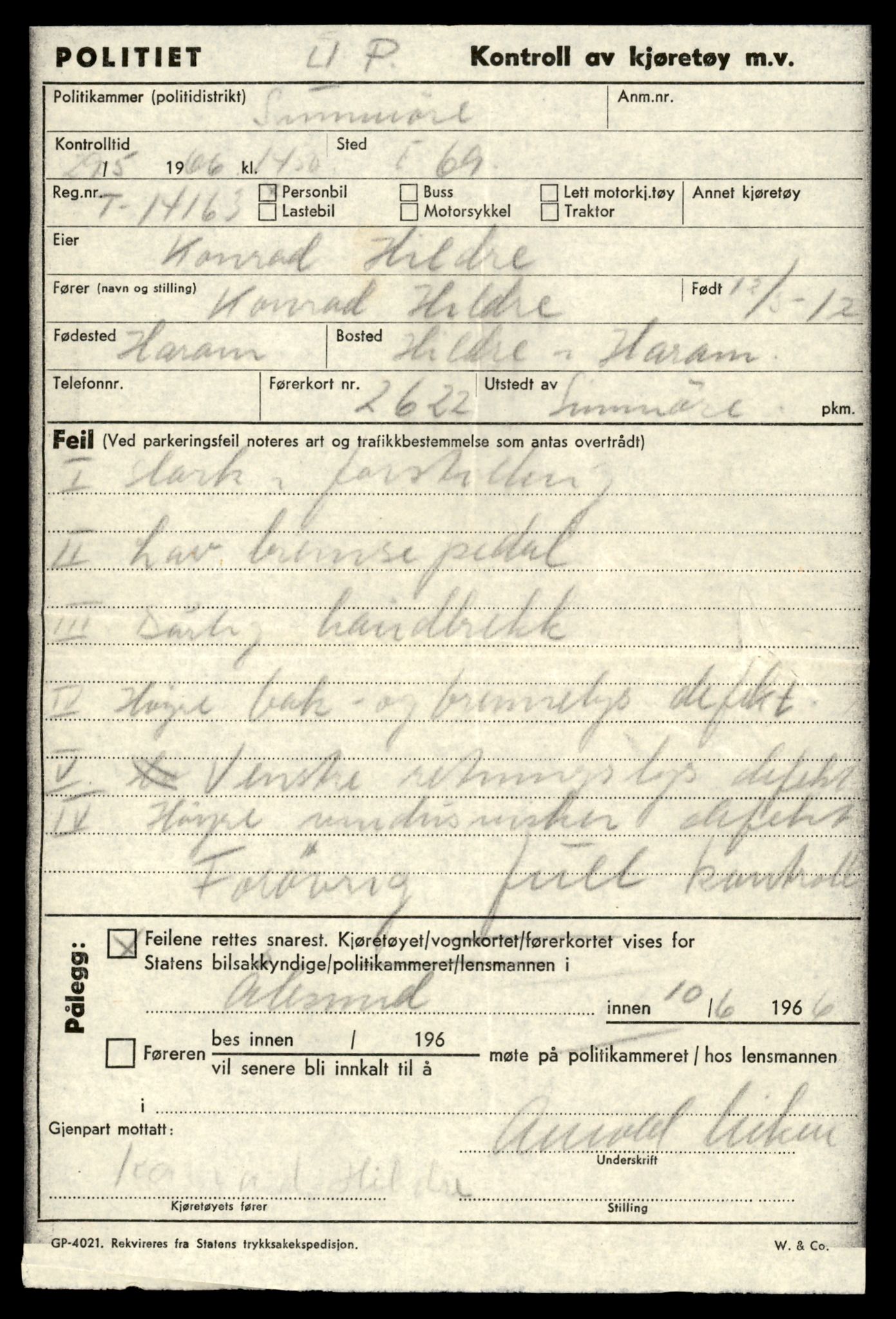 Møre og Romsdal vegkontor - Ålesund trafikkstasjon, AV/SAT-A-4099/F/Fe/L0043: Registreringskort for kjøretøy T 14080 - T 14204, 1927-1998, p. 2239