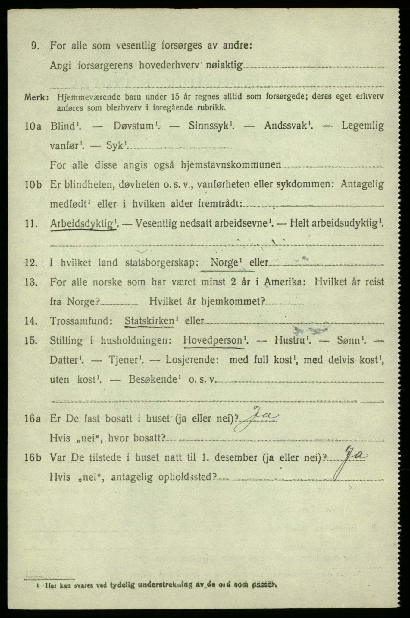 SAB, 1920 census for Jondal, 1920, p. 855