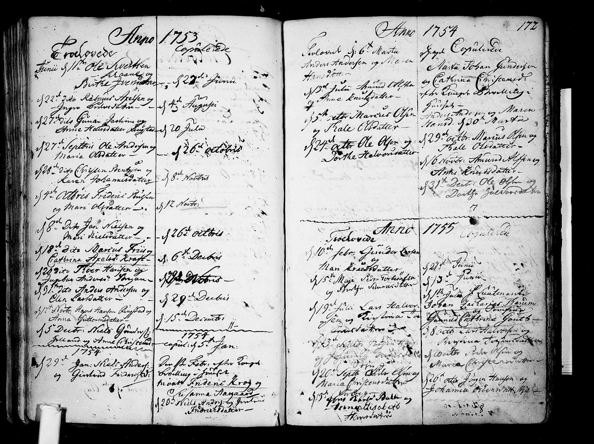Borre kirkebøker, SAKO/A-338/F/Fa/L0002: Parish register (official) no. I 2, 1752-1806, p. 172