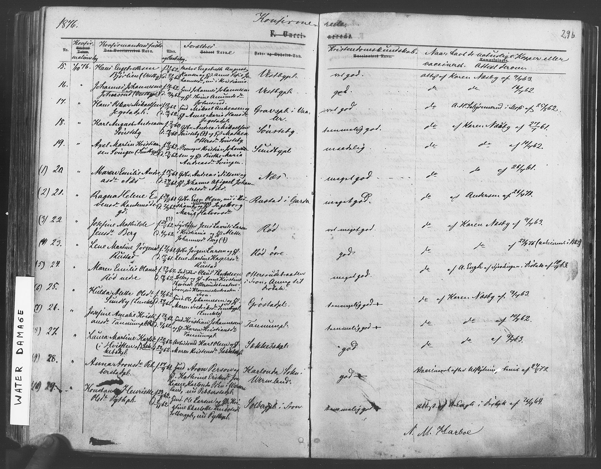 Vestby prestekontor Kirkebøker, SAO/A-10893/F/Fa/L0008: Parish register (official) no. I 8, 1863-1877, p. 296
