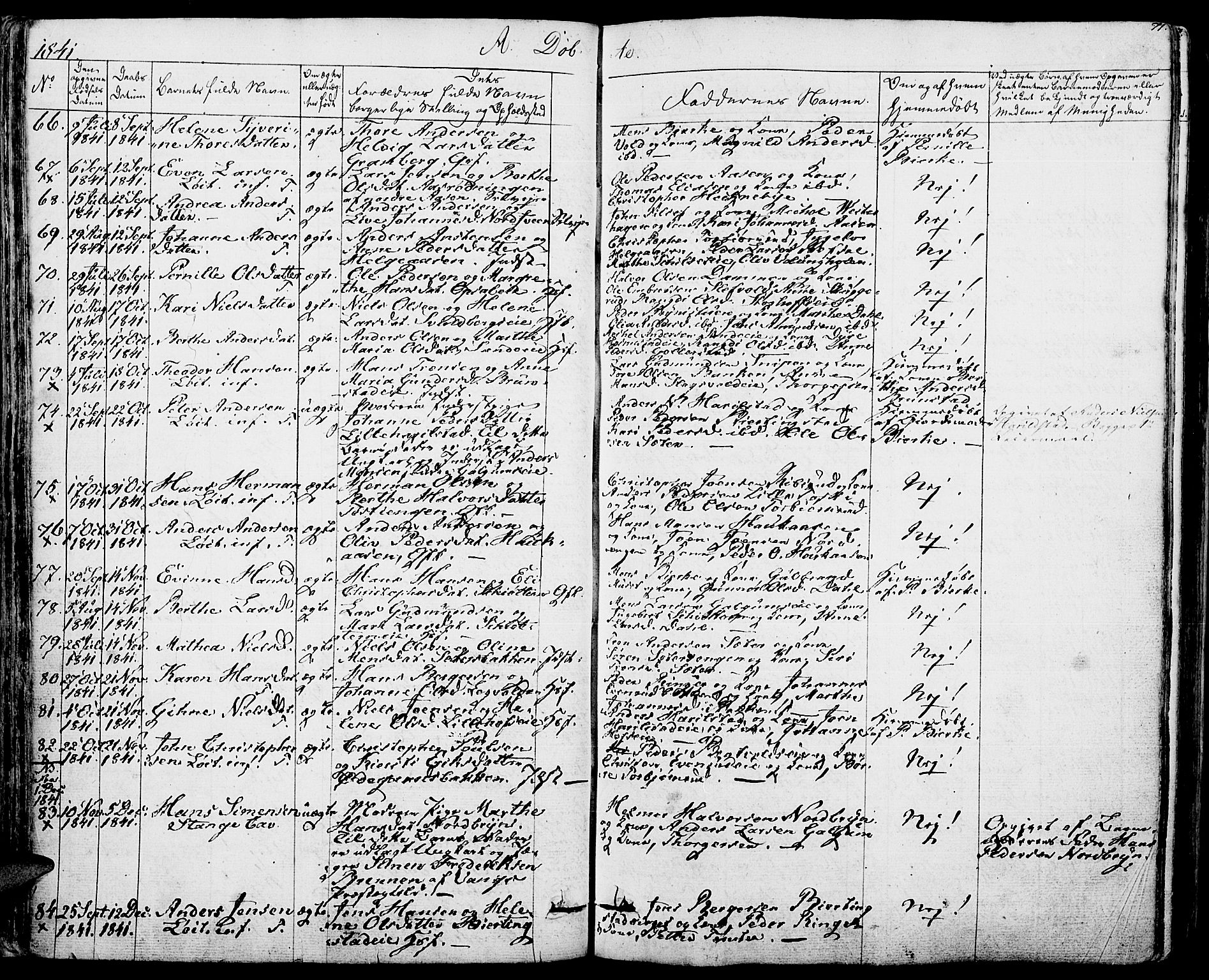 Romedal prestekontor, AV/SAH-PREST-004/K/L0003: Parish register (official) no. 3, 1829-1846, p. 71